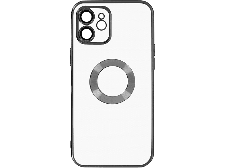 AVIZAR Transparente im Apple, Schwarz Chrome-Style 12 iPhone Backcover, Pro, Series, Silikonhülle