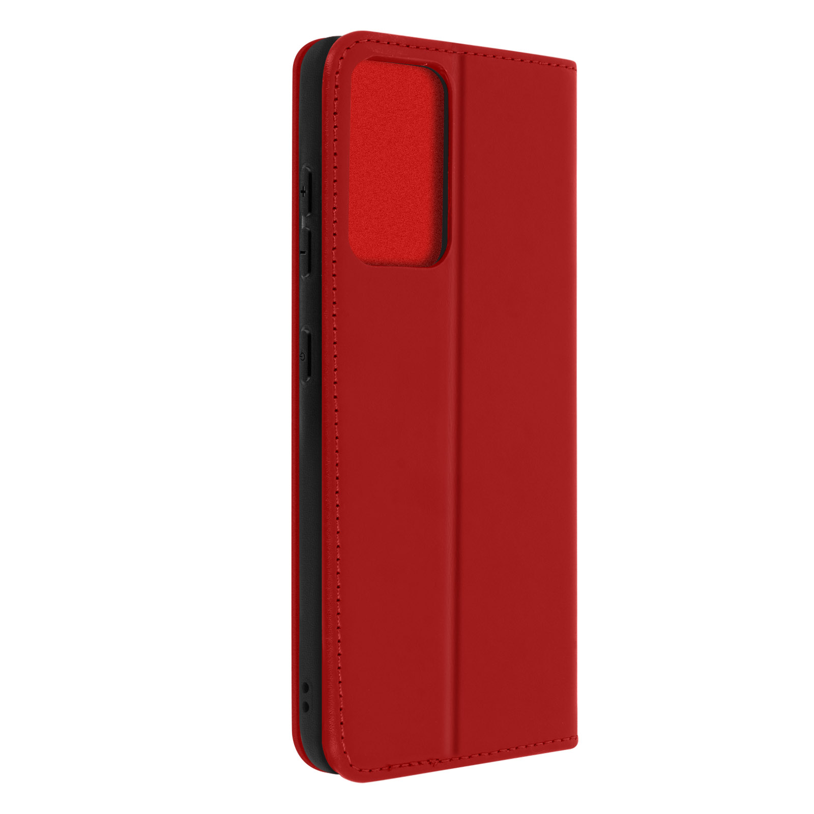 A72, Bookcover, Echtleder Galaxy Series, AVIZAR Samsung, Rot