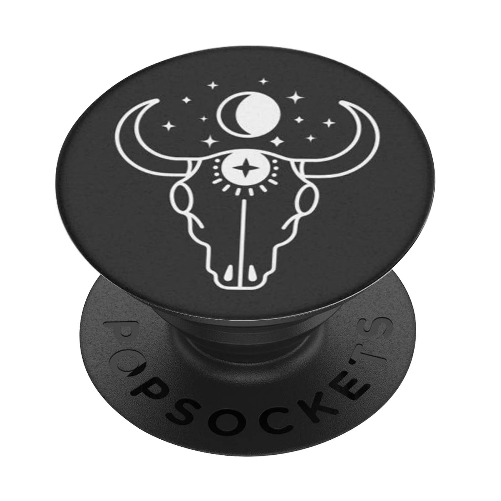 POPSOCKETS Handy-Griff mit Bull Skull PopGrip Design Schwarz