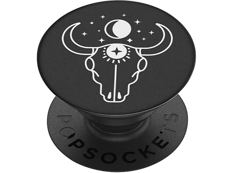 POPSOCKETS Handy-Griff mit Bull Skull PopGrip Design Schwarz