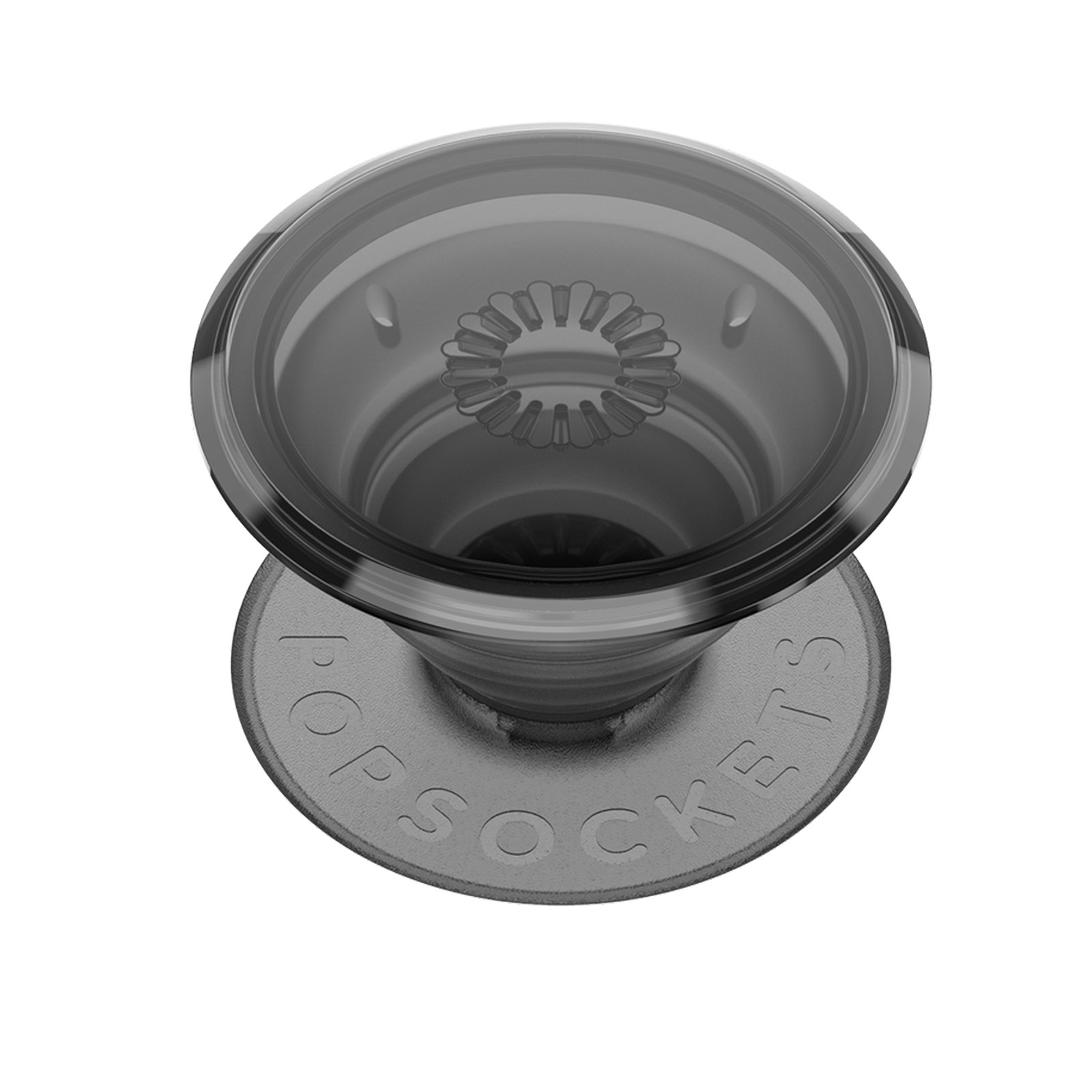 POPSOCKETS mit Schwarz Black Smoke PopGrip Design Translucent Handy-Griff