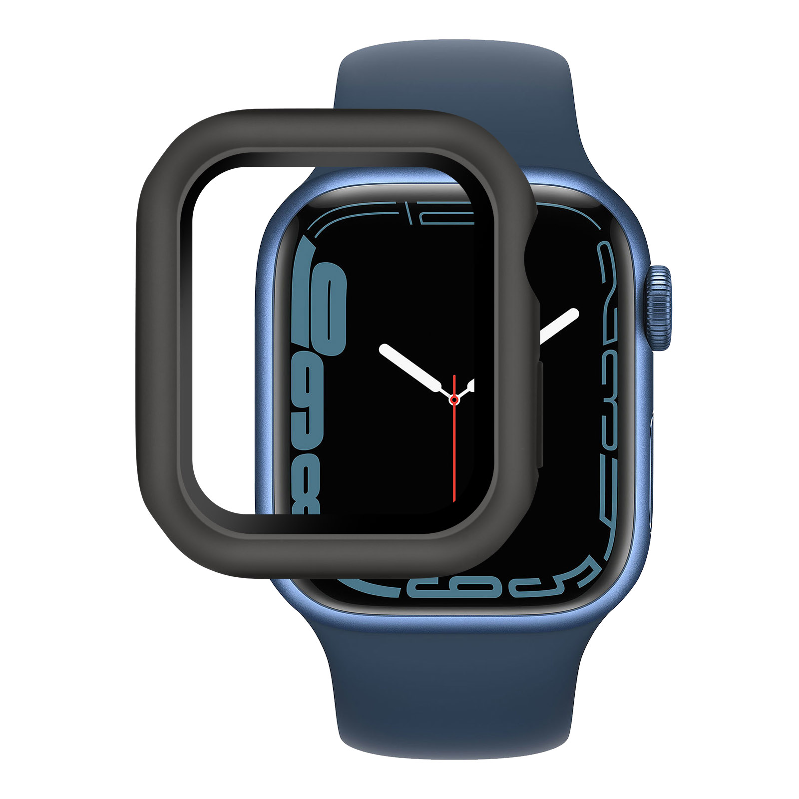 AVIZAR harte Watch Series 7, Schwarz Full Cover, Schutzhülle, Apple, Apple