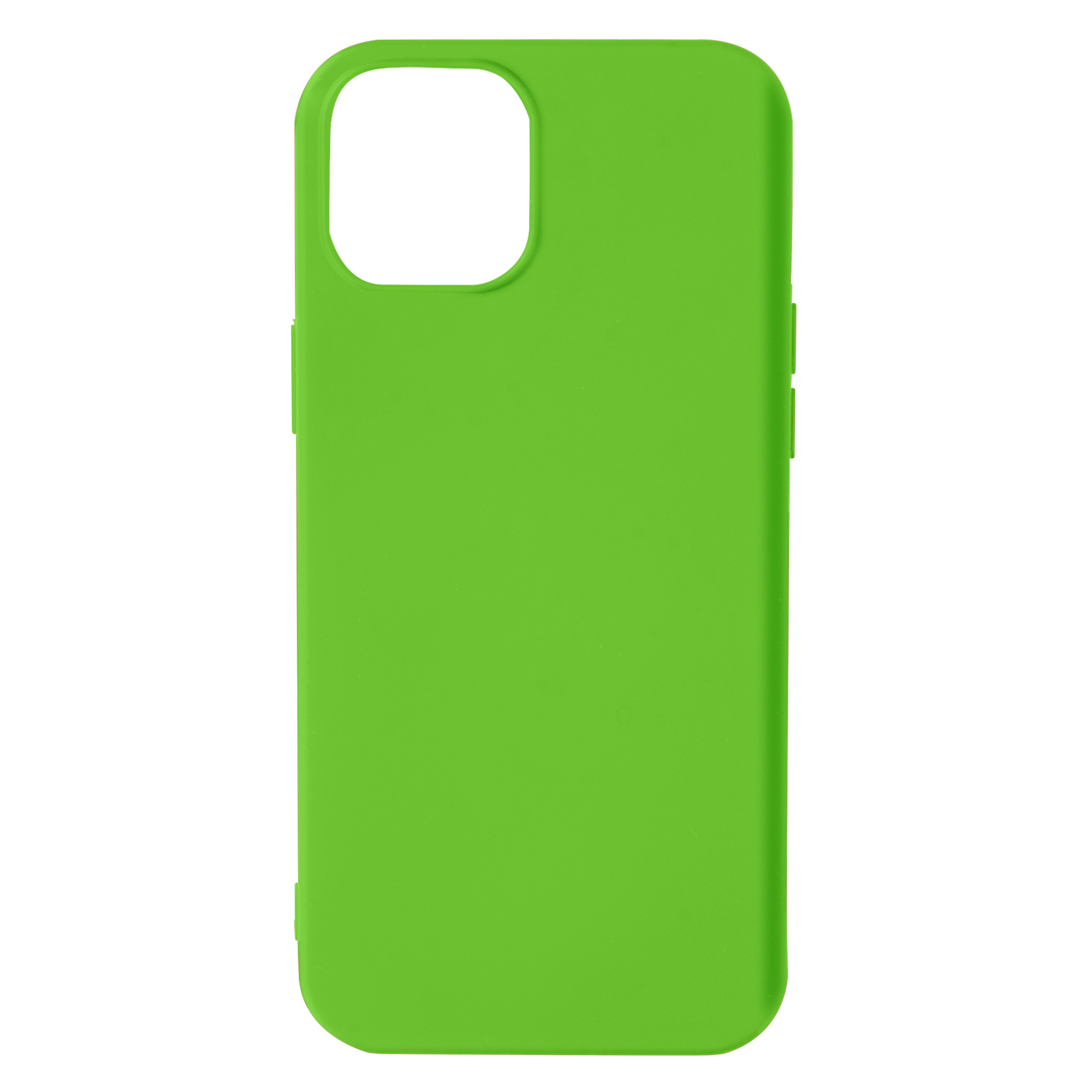 Custodia per telefono verde brillante, un colore pieno con un ritaglio per la fotocamera.