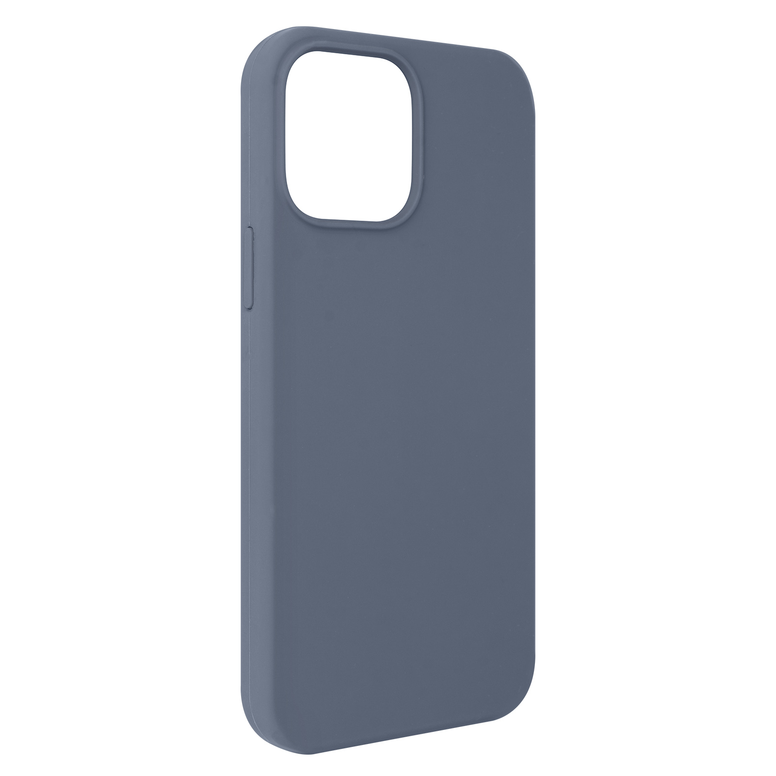 Blaue Handyhülle, schlichtes Design, isoliert auf weißem Hintergrund.