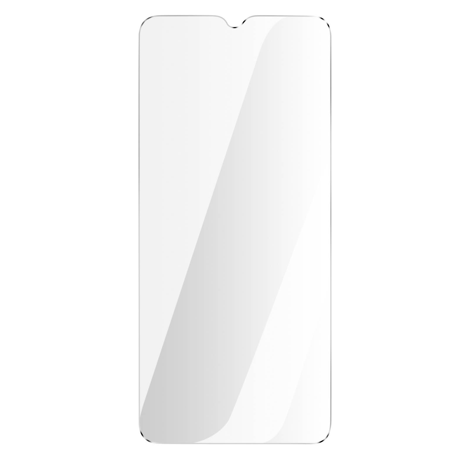 Protecteur d'écran transparent pour un téléphone, clair et rectangulaire.