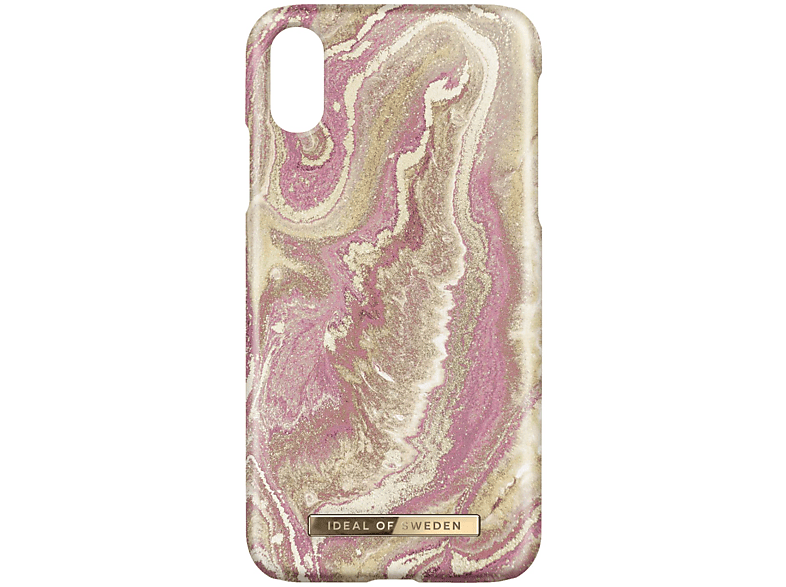 IDEAL OF SWEDEN Golden Blush Marble Hülle Series, Backcover, Apple, iPhone XR, Rosa