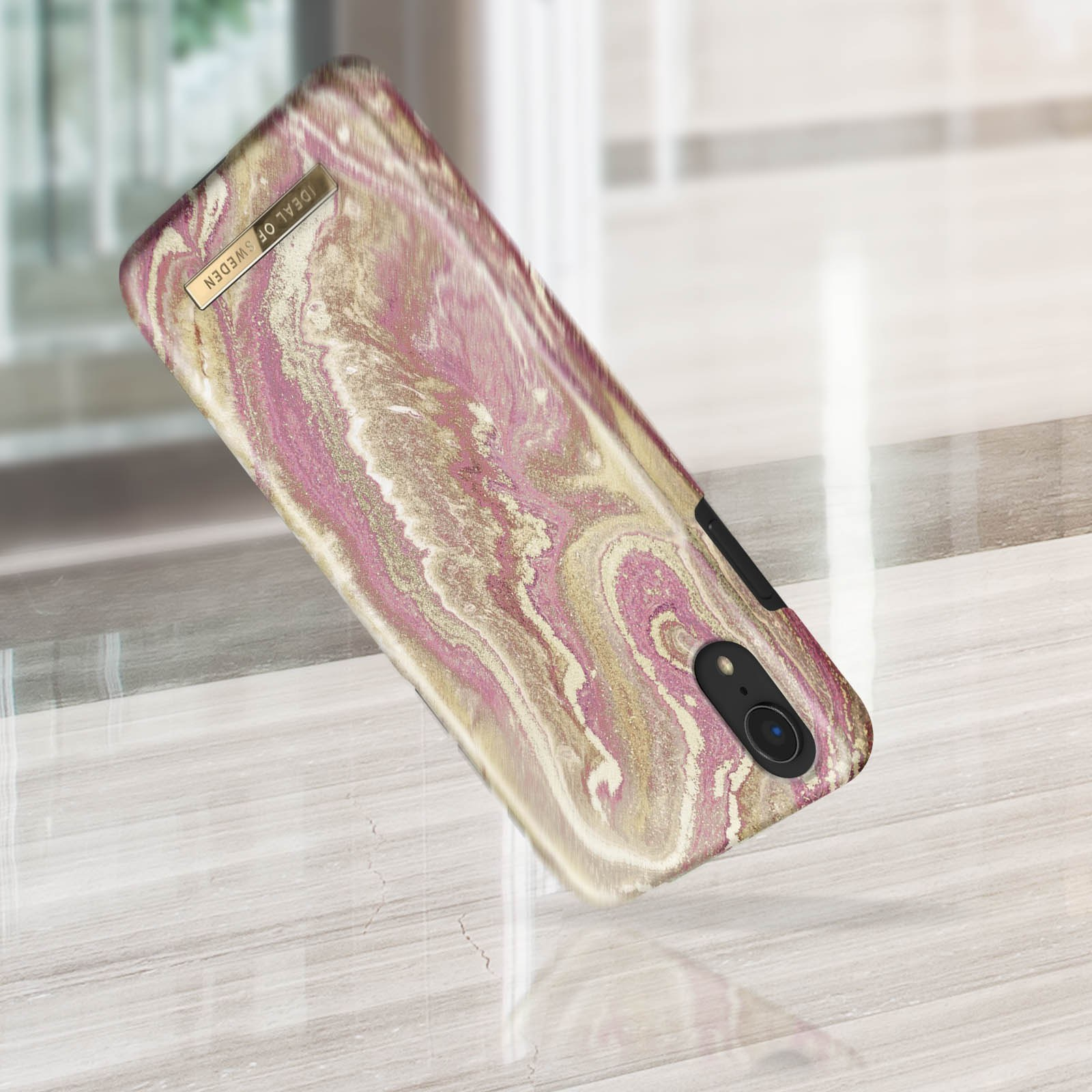 IDEAL OF Marble Hülle XR, Series, Backcover, Rosa SWEDEN Apple, Blush Golden iPhone