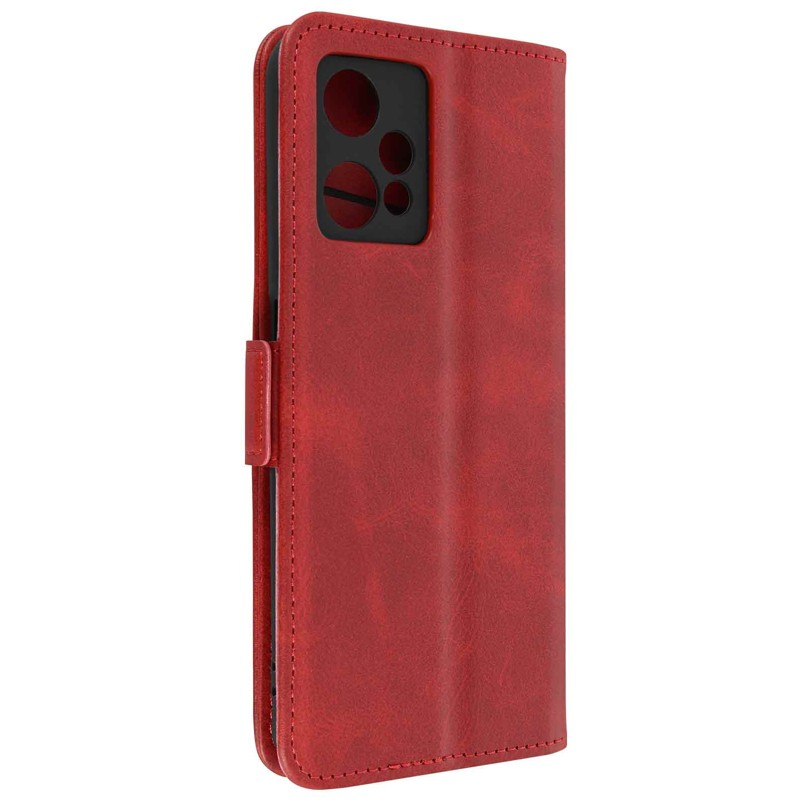 Klappetui AVIZAR mit 2 OnePlus, Nord Magnetverschluss 5G, Rot CE Lite Series, Bookcover,