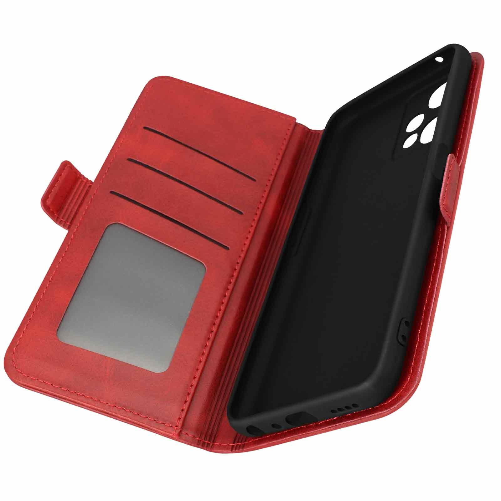Klappetui AVIZAR mit 2 OnePlus, Nord Magnetverschluss 5G, Rot CE Lite Series, Bookcover,