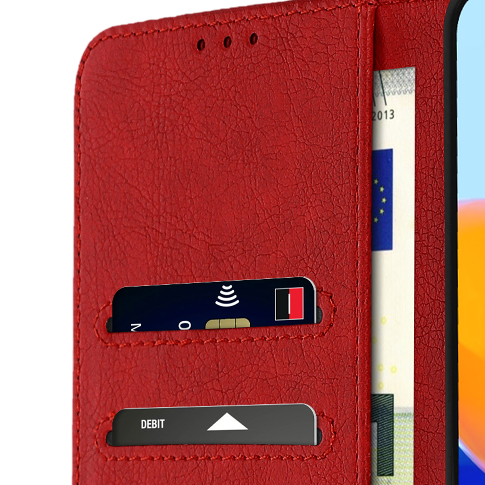 AVIZAR Chester Series, Bookcover, Rot Redmi Xiaomi, Plus, Note 11 Pro
