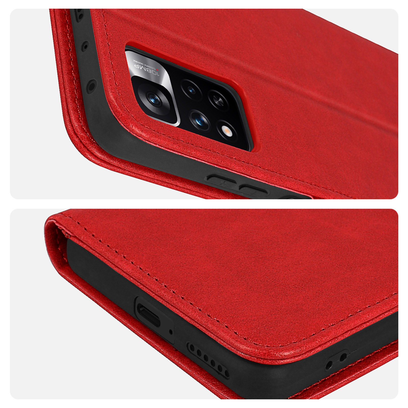 Rot Redmi Xiaomi, Pro Series, Plus, 11 AVIZAR Chester Note Bookcover,