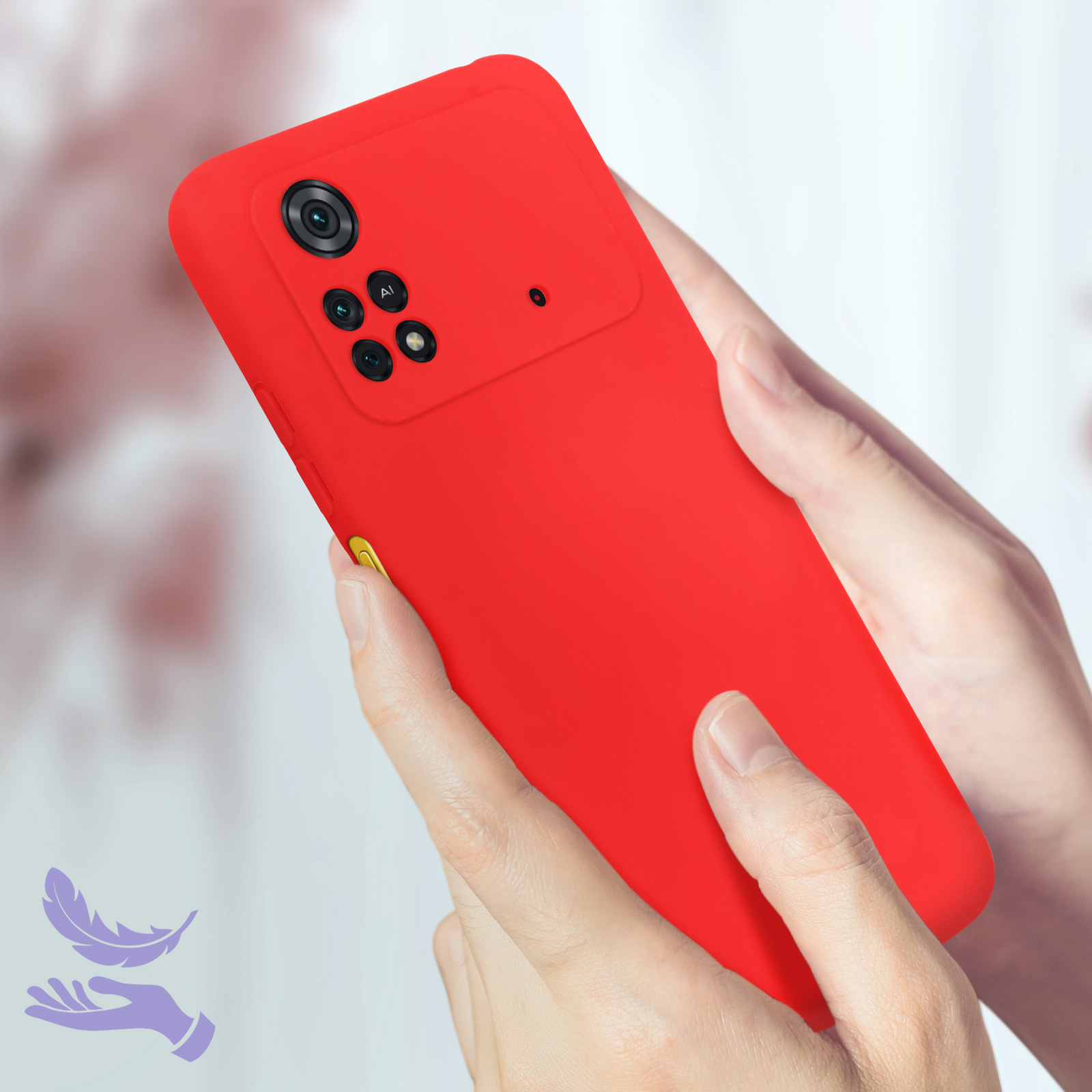 AVIZAR Soft Touch Handyhülle Series, Backcover, Xiaomi, Pro, M4 Rot Poco