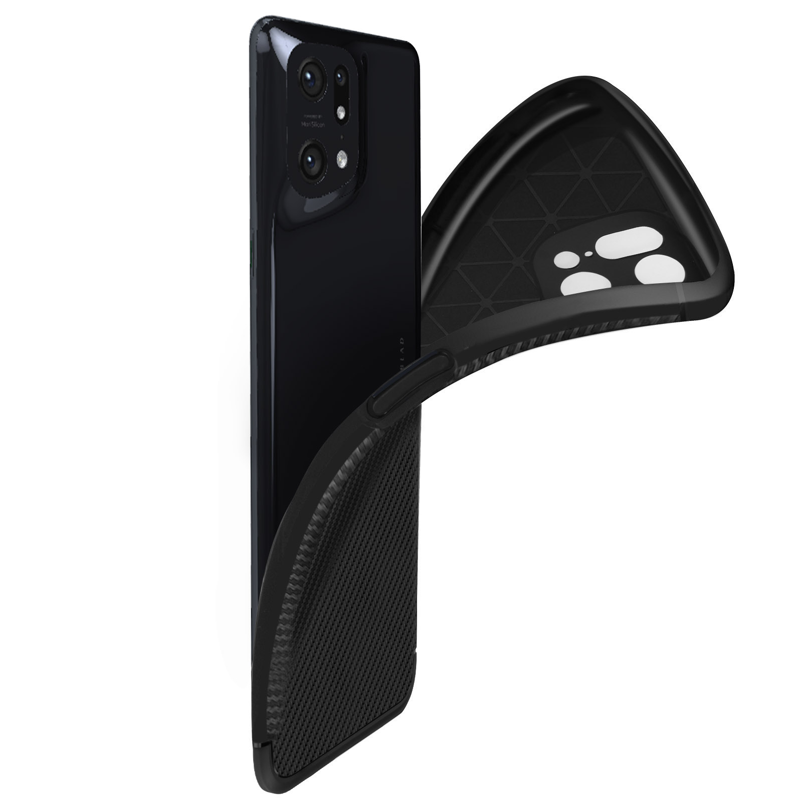 Schwarz X5 AVIZAR Silikon Series, Oppo, widerstandsfähigem Schutzhülle Find Pro, Backcover, aus
