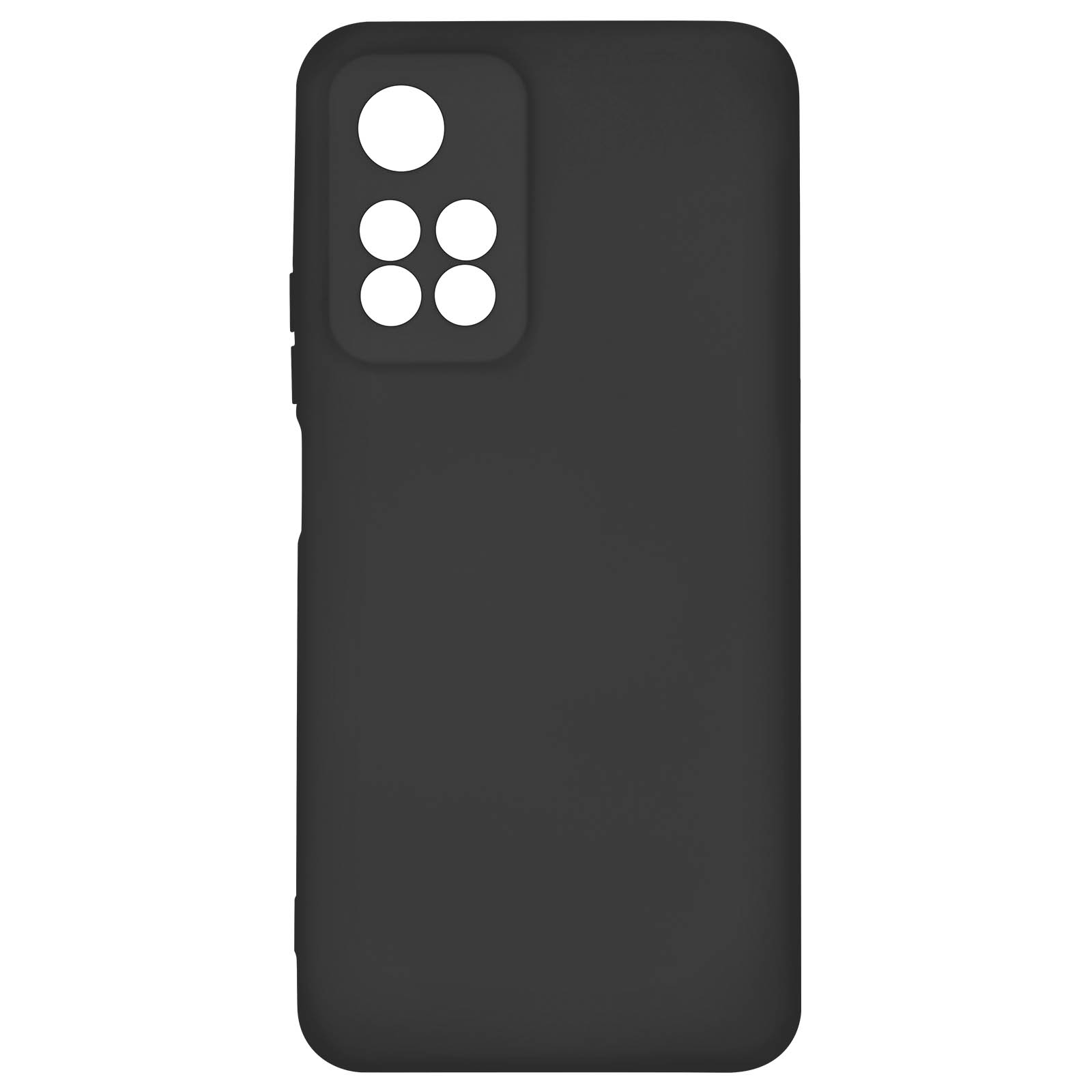 Custodia per telefono nera con fori per la fotocamera.