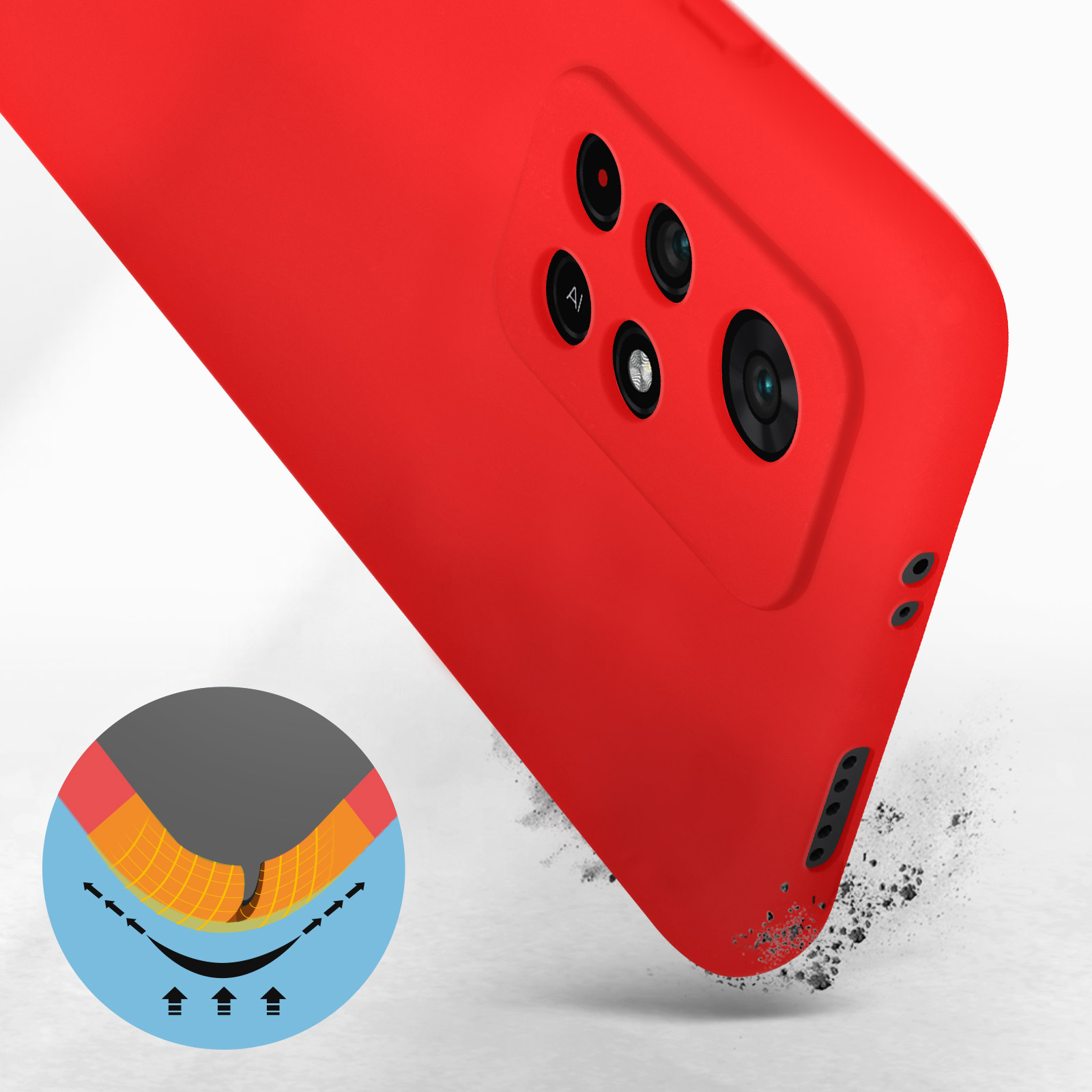 AVIZAR Soft Rot Touch Handyhülle 5G, Backcover, Redmi 11S Series, Xiaomi, Note