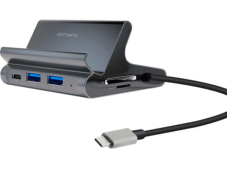 4SMARTS Ladeadapter + 100W USBC Hub Ladegerät Universal, Grau SATURN