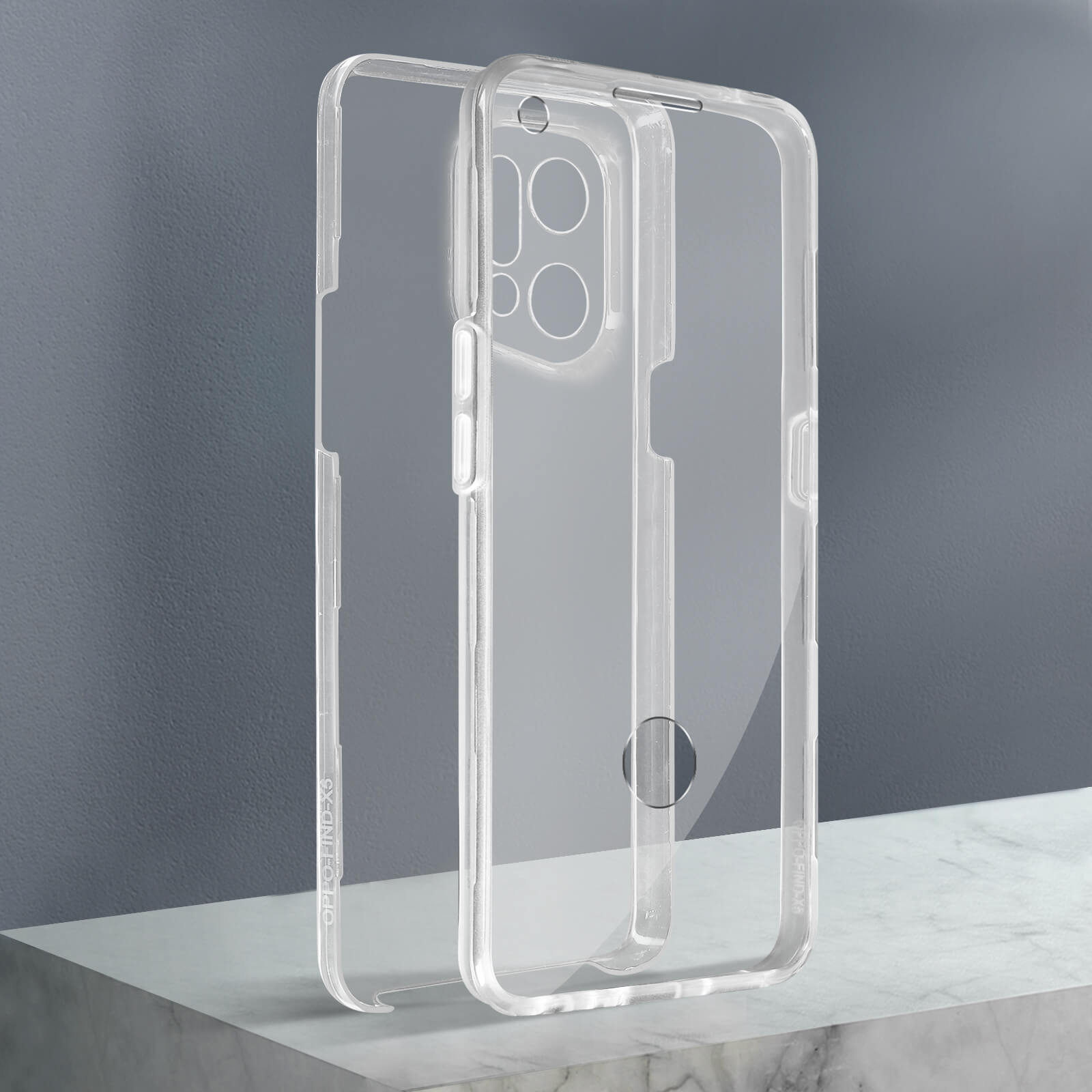 AVIZAR Vorder- Rückseite Oppo Full X5, Series, Full Schutzhülle, Oppo, Transparent Cover, Cover Find