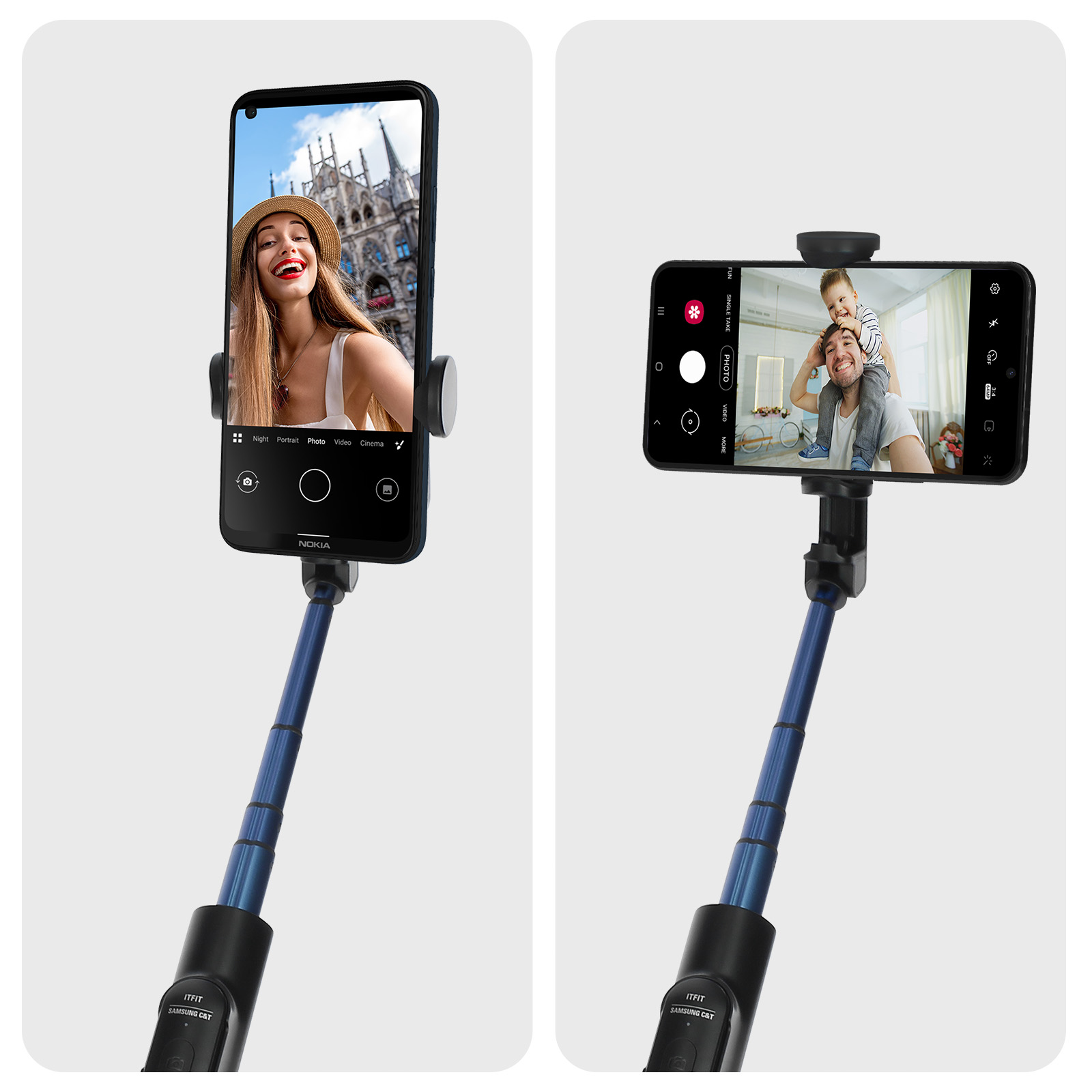 Selfie Stick Schwarz Bluetooth SAMSUNG Tripod Selfie-Sticks