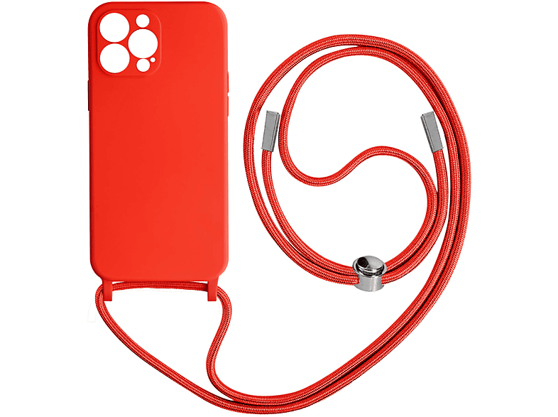 AVIZAR Halbsteife Pro, mit Backcover, Rot Series, Apple, iPhone 13 Schutzhülle Kette