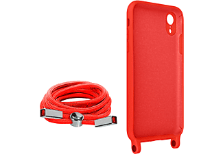 AVIZAR Halbsteife Schutzhülle mit Kette Series, Backcover, Apple, iPhone XR, Rot