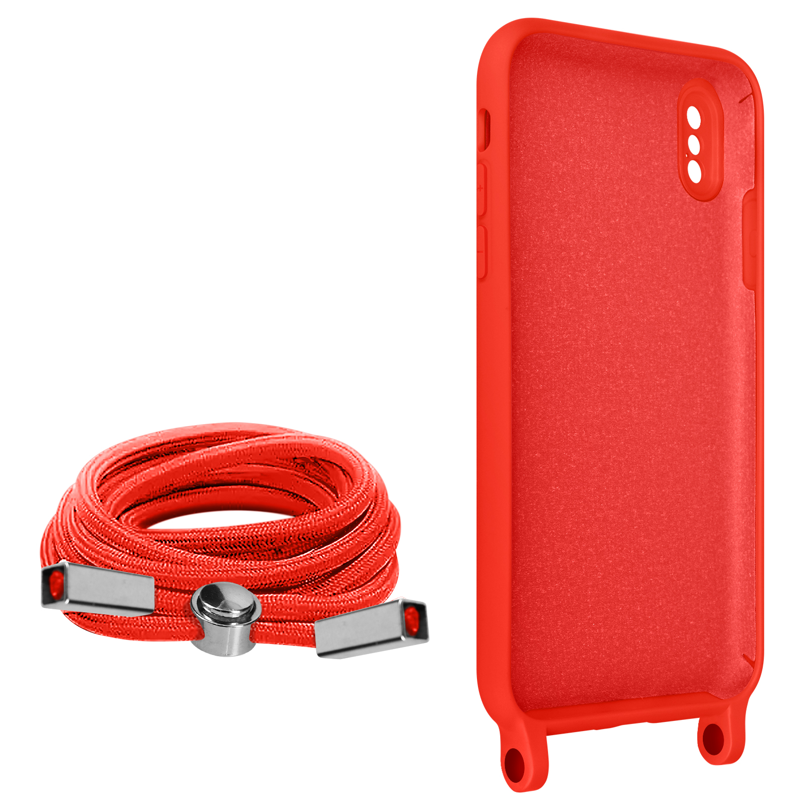 AVIZAR Schutzhülle iPhone Rot mit Backcover, XS Kette Apple, Halbsteife Series, Max,