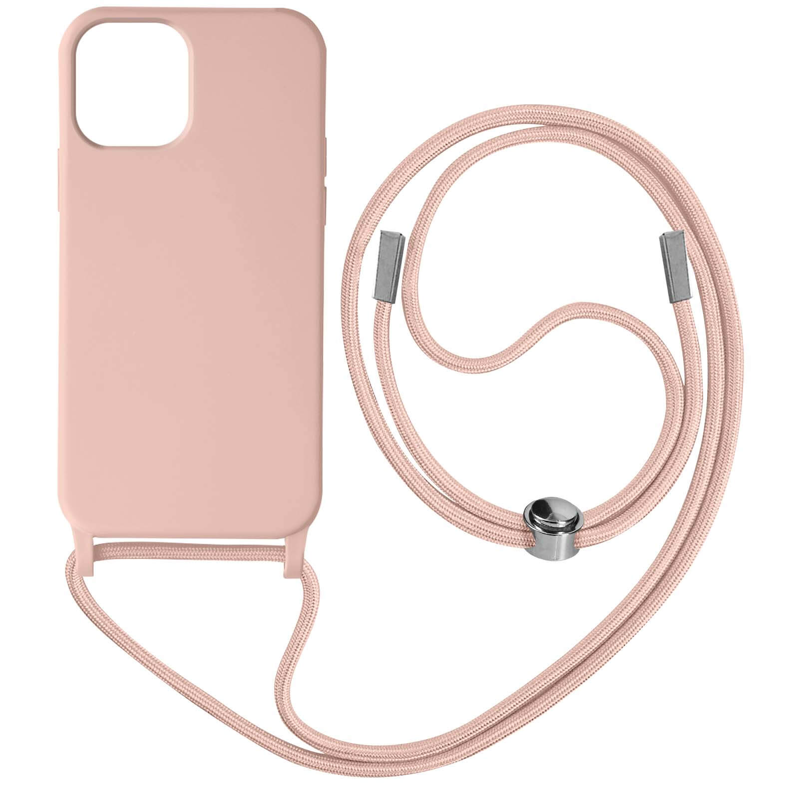 AVIZAR Halbsteife iPhone Rosa Apple, mit Schutzhülle Pro, Kette 12 Backcover, Series