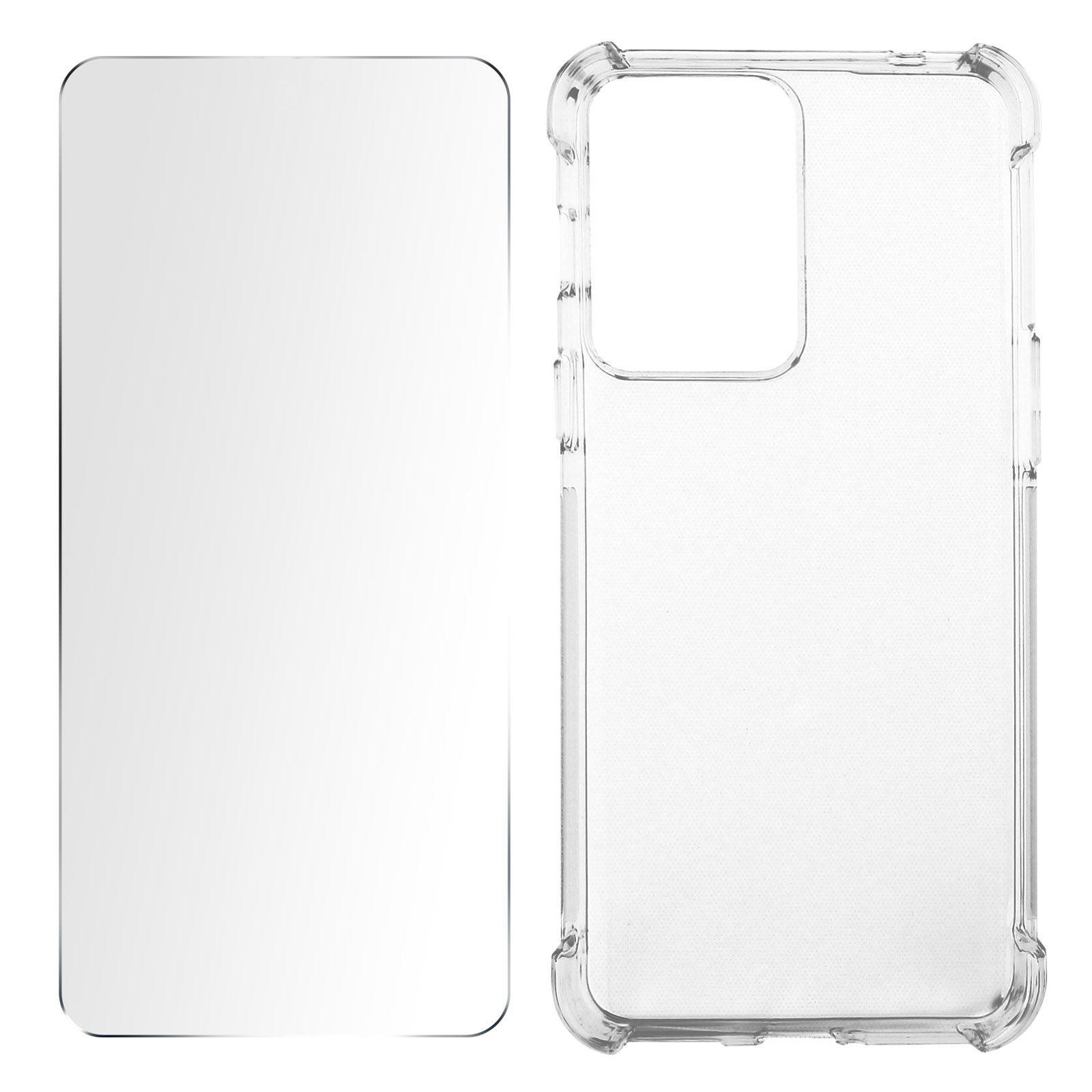 Series, Premium Folie OnePlus, + Nord 2T, AVIZAR Transparent Backcover, Schutz-Set: Hülle