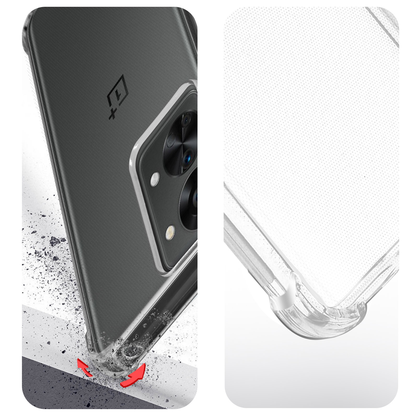 Series, OnePlus, Transparent + Hülle AVIZAR Schutz-Set: Folie 2T, Nord Premium Backcover,