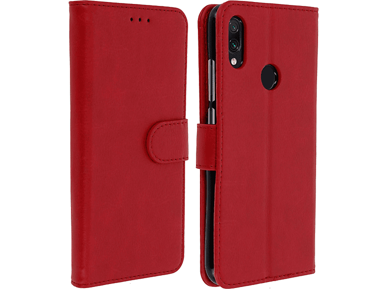 AVIZAR Chester Series, Bookcover, Xiaomi, Redmi Note 7, Rot