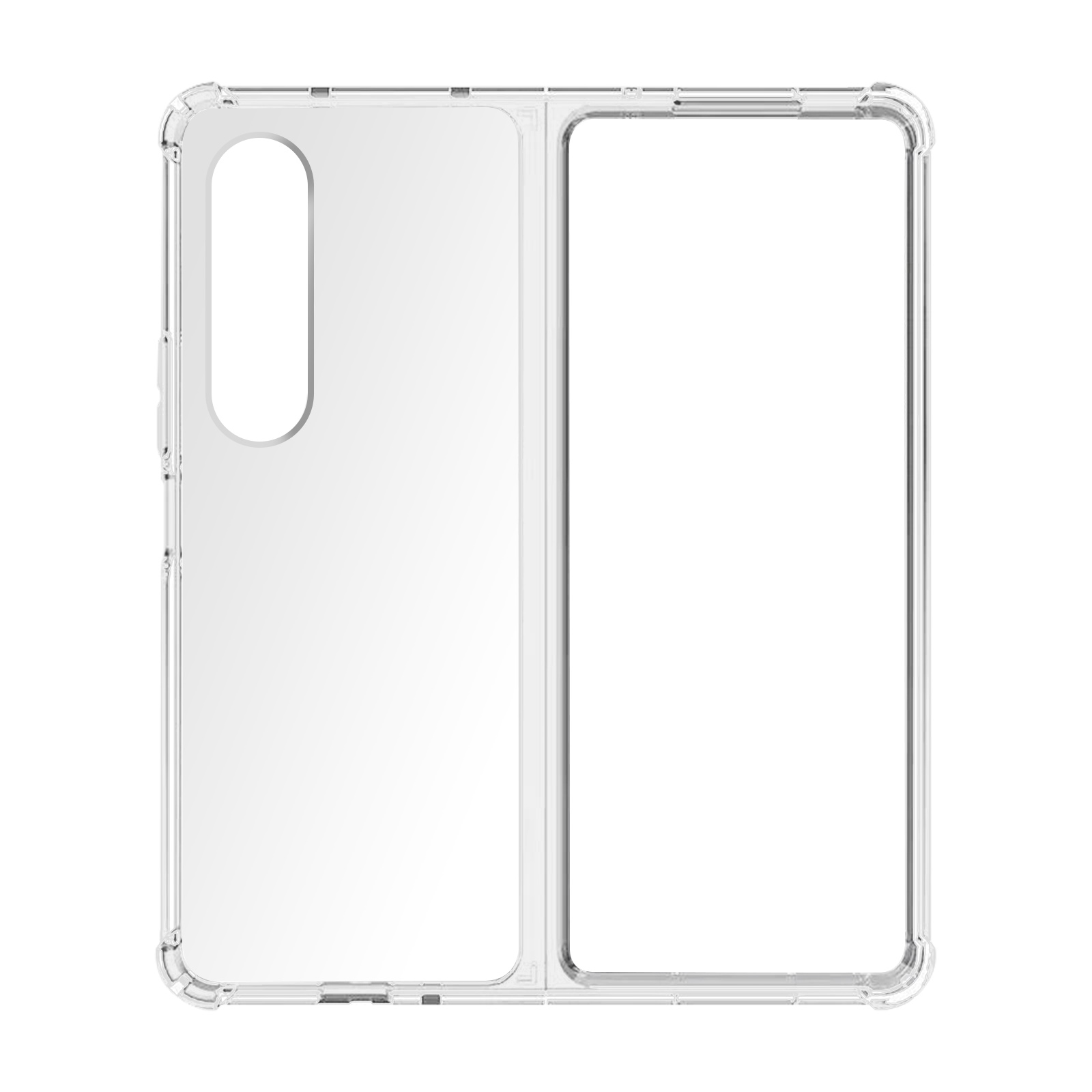 AVIZAR Schutzhülle mit harter Transparent Fold Z Samsung, Rückseite Series, Backcover, Galaxy 4