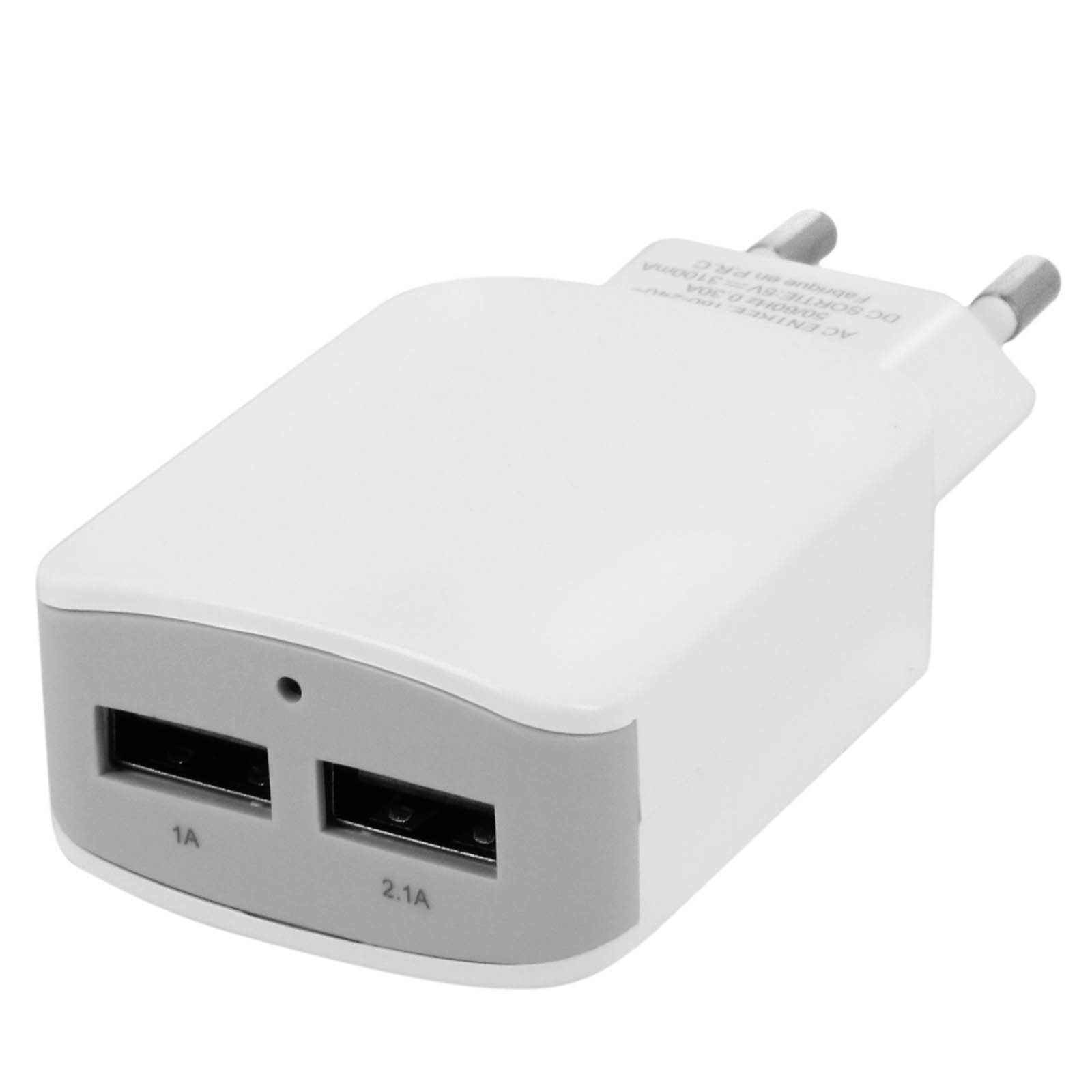 AVIZAR Netzteil, 3.1A USB Wand-Ladegerät Weiß Netzteile Universal