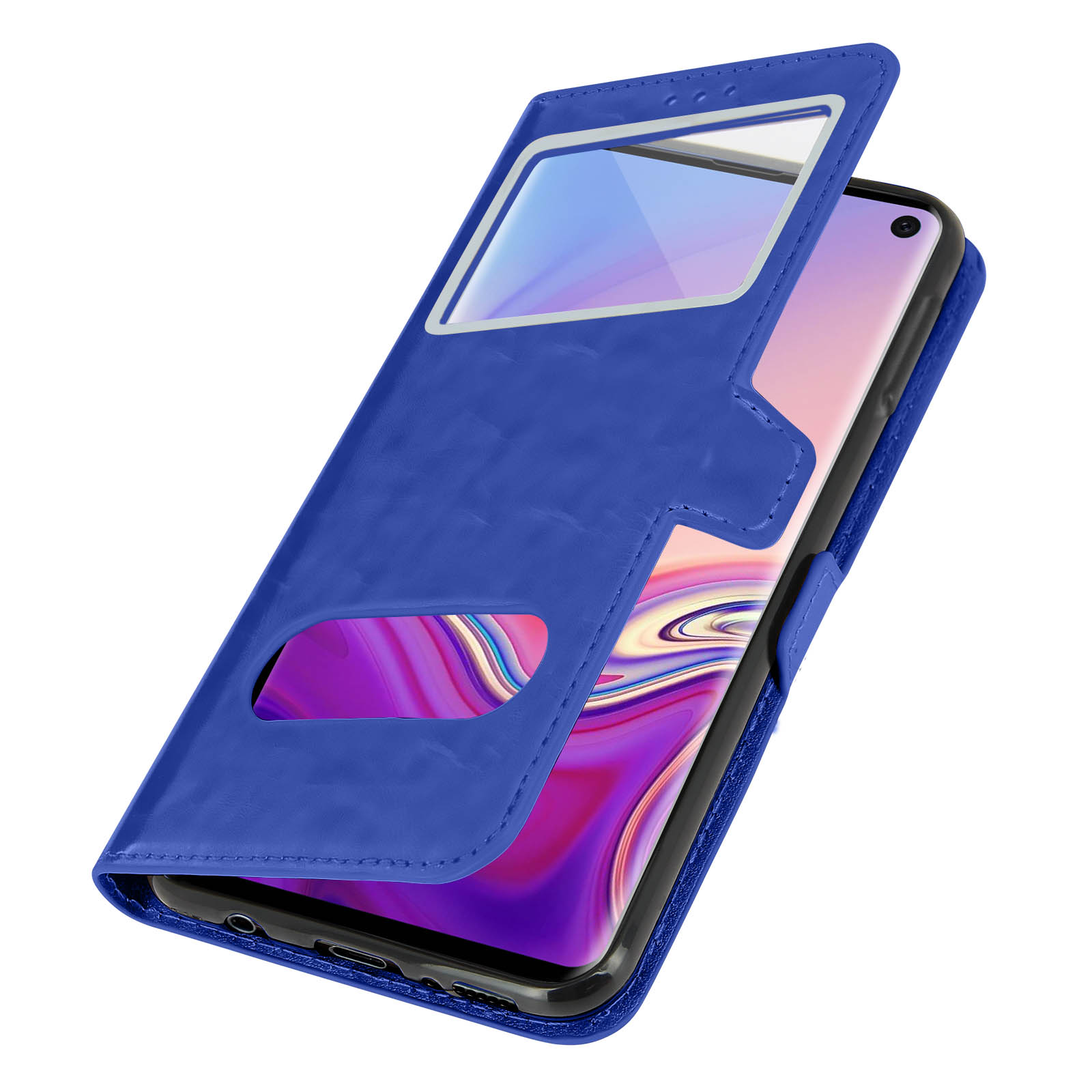 Blau Samsung, S10, Towind AVIZAR Series, Galaxy Bookcover,