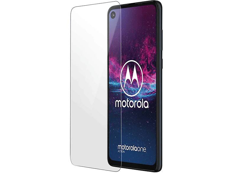 AVIZAR Gehärtetes Glas Schutzfolie mit 9H Härtegrad Glas-Folien(für Motorola One Action)