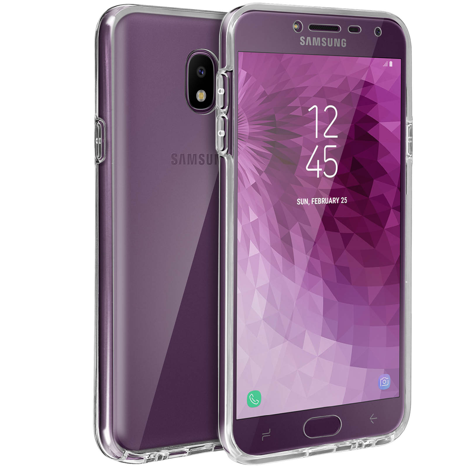 Rundumschutz Full Galaxy Series, Transparent Samsung, AVIZAR Cover, J4,
