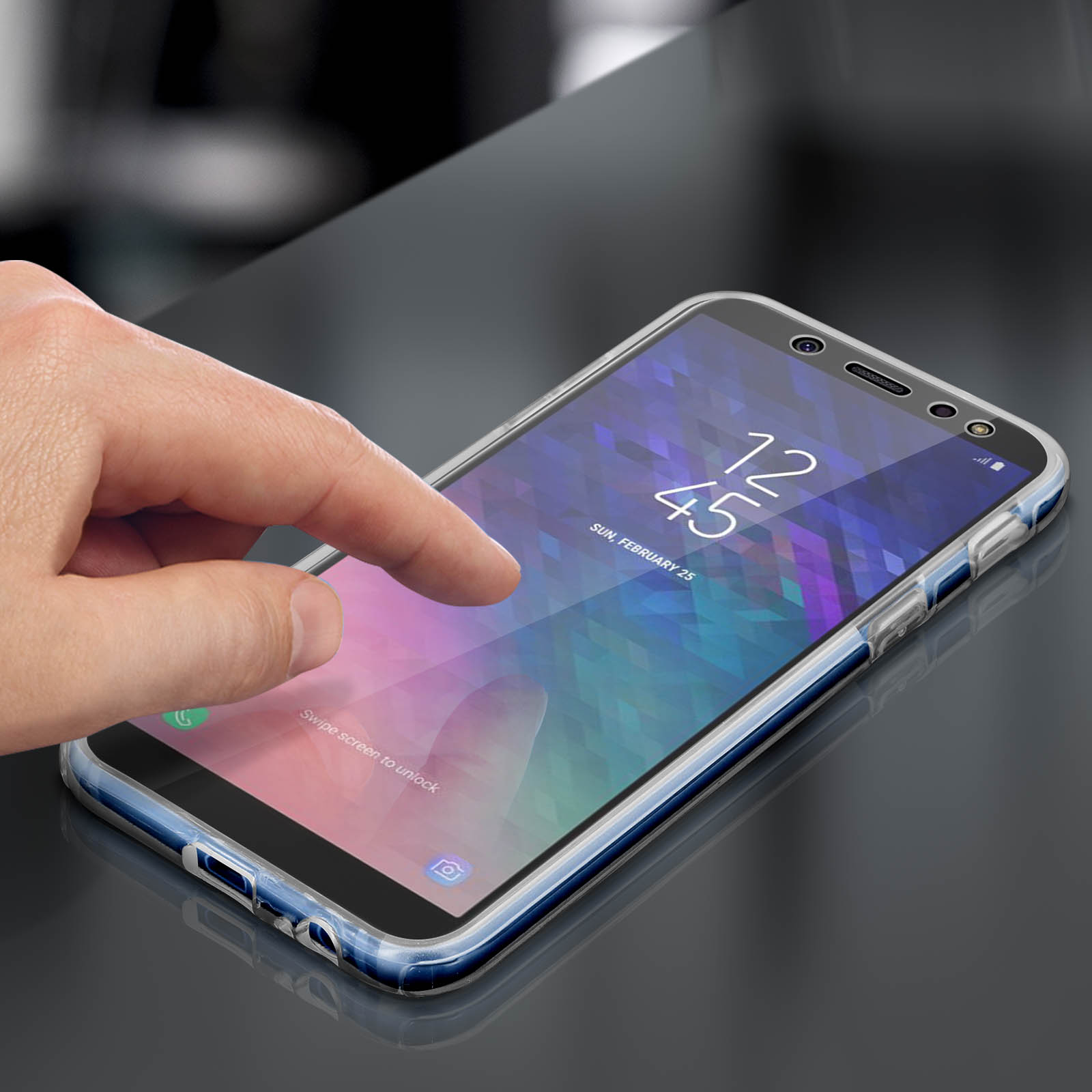 AVIZAR Rundumschutz Series, Full Cover, Plus, Galaxy Transparent Samsung, A6