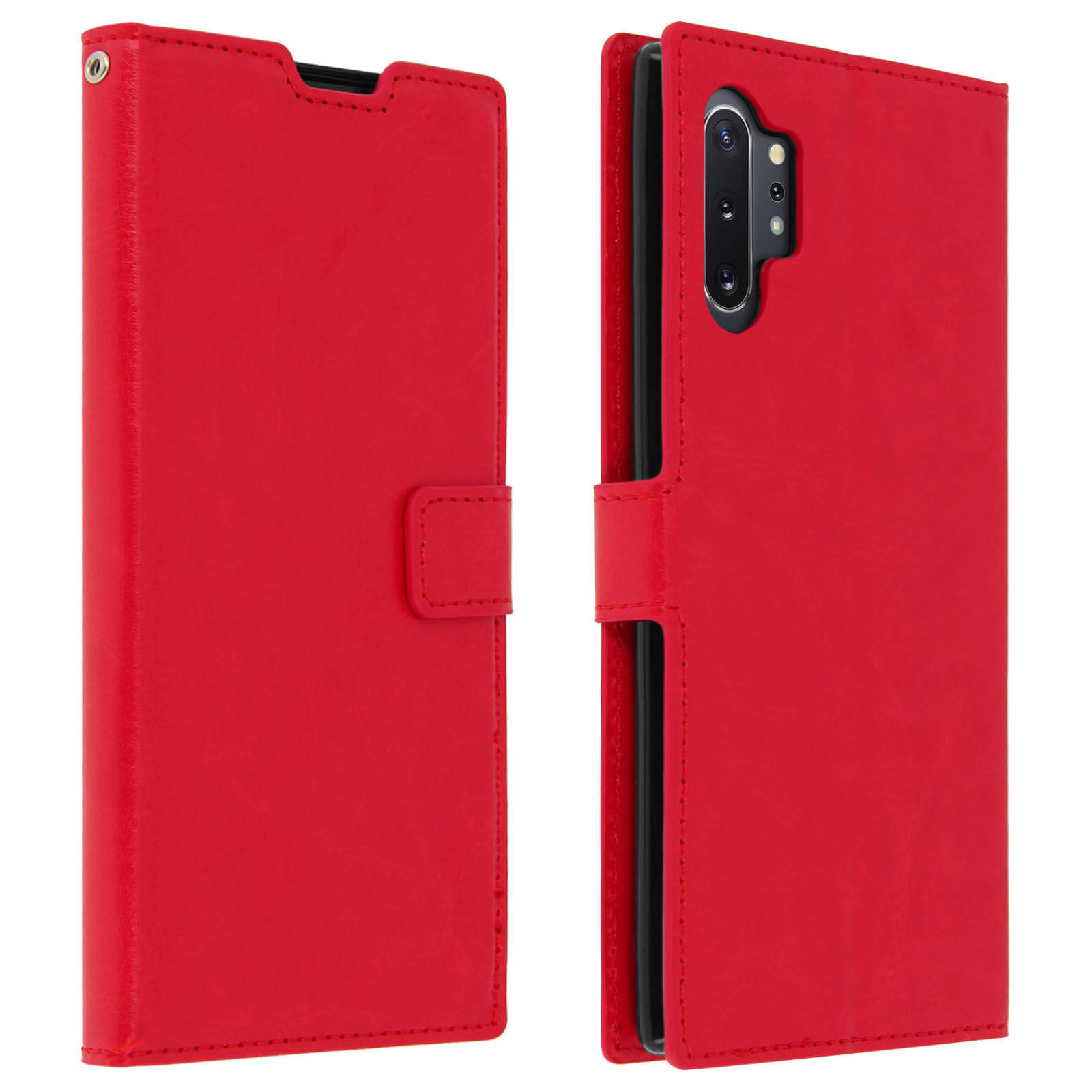 AVIZAR Vintage Series, Bookcover, Samsung, Galaxy 10 Rot Note Plus