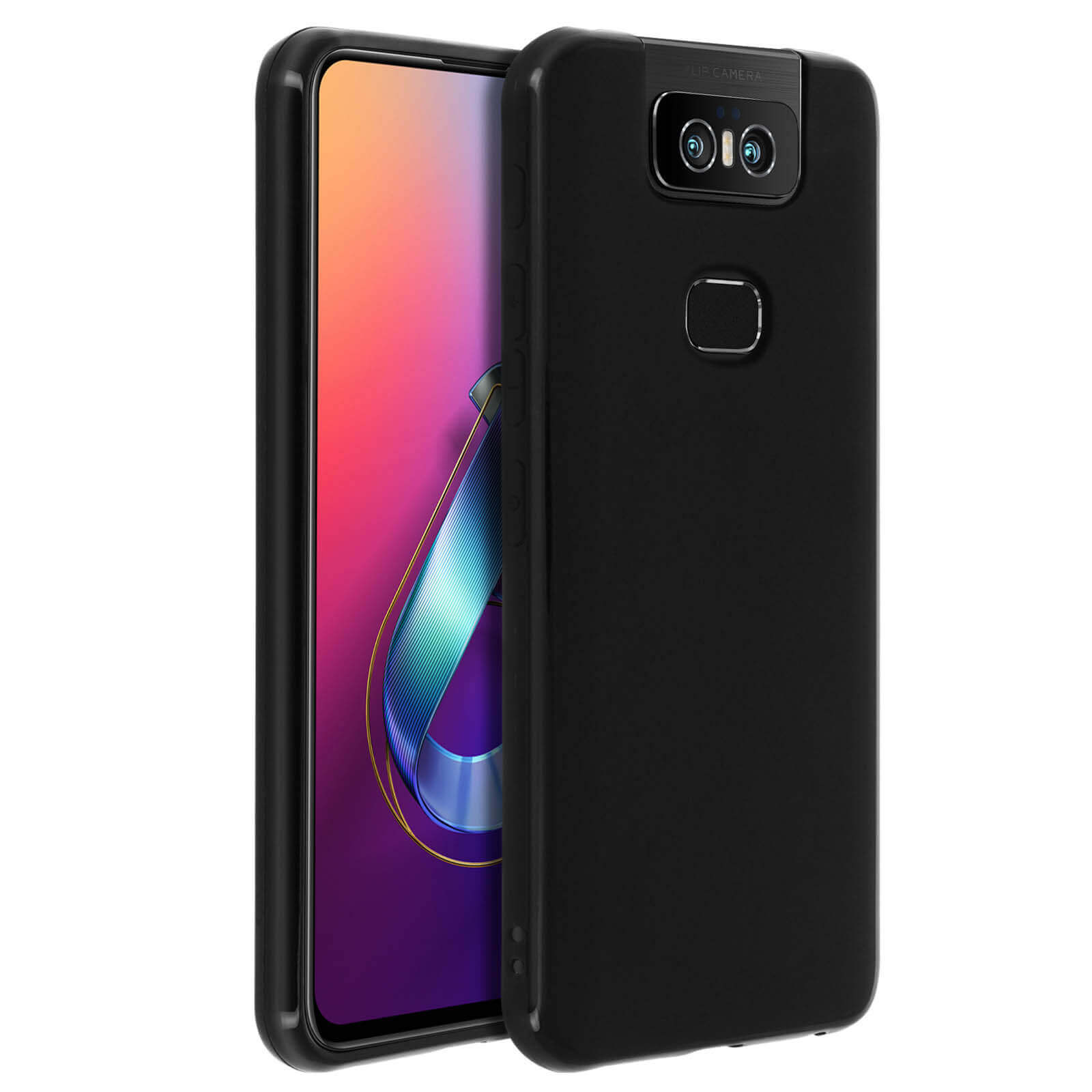 Schwarz Backcover, 6, Asus, ZenFone Series, Gelhülle AVIZAR