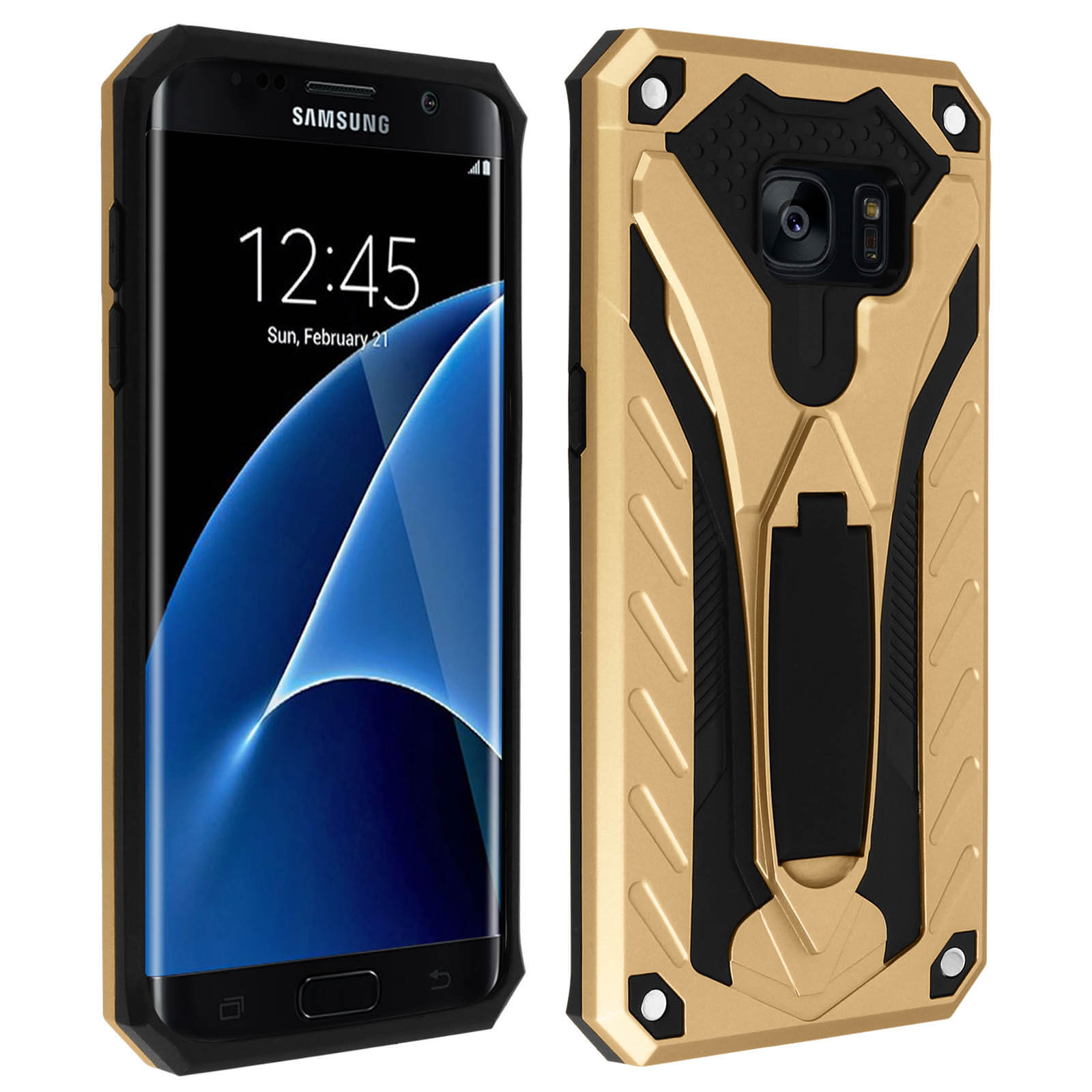 AVIZAR Phantom Series, S7 Gold Edge, Backcover, Galaxy Samsung