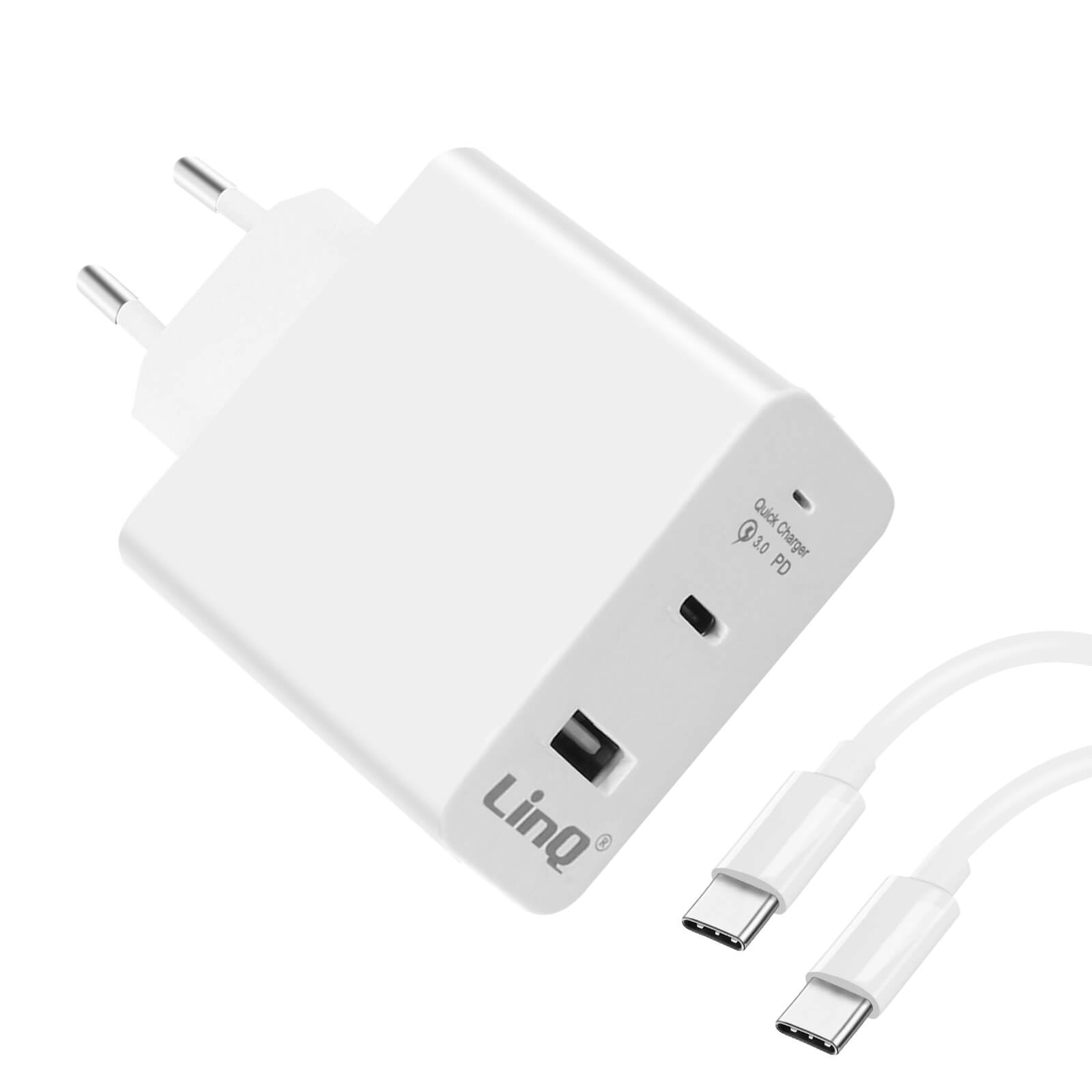 LINQ Netzteil, 3A Universal, + Weiß Netzteile USB-C USB Wand-Ladegerät