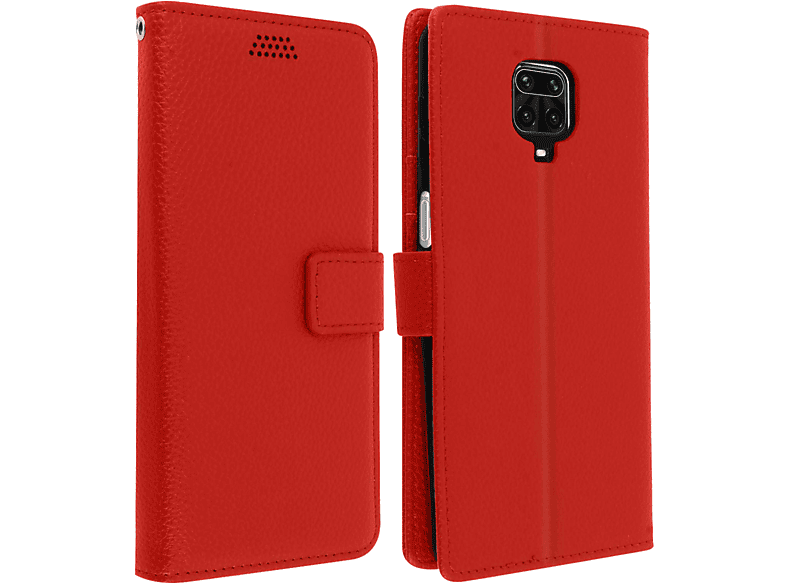 AVIZAR Lenny Series, Bookcover, Xiaomi, Redmi Note 9S, Rot