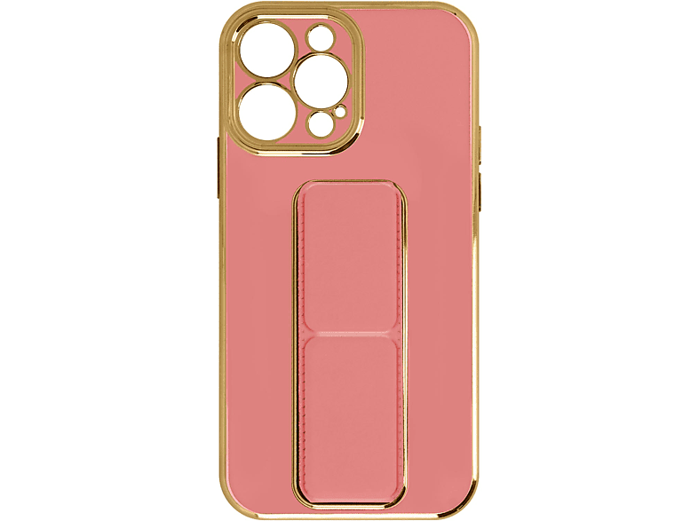 iPhone Max, Series, 13 AVIZAR Handyhülle Rosa Rand Metallic mit Backcover, Pro Apple,
