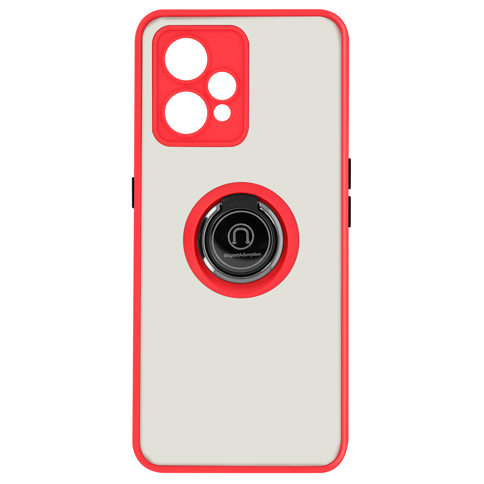 AVIZAR Handyhülle mit Realme Backcover, Rot Realme, 4G, 9 Ring-Halterung Series