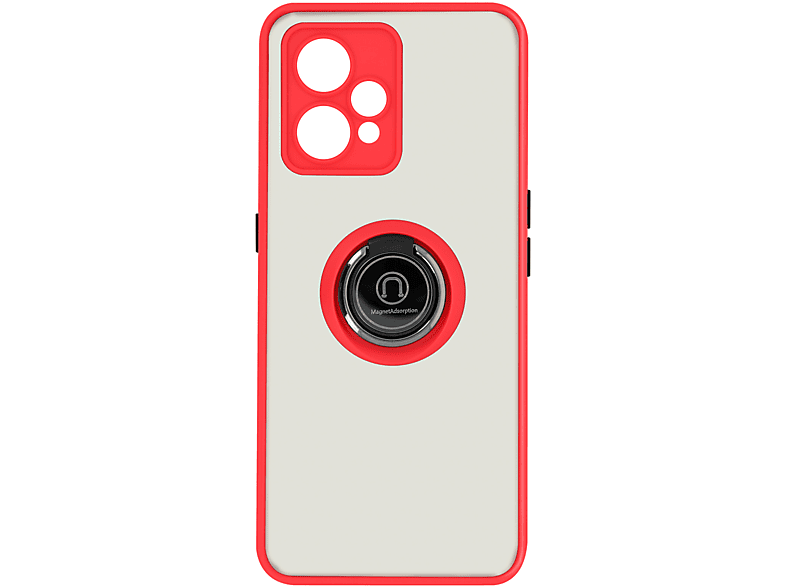 AVIZAR Handyhülle mit Ring-Halterung Series, Backcover, Realme, Realme 9 4G, Rot