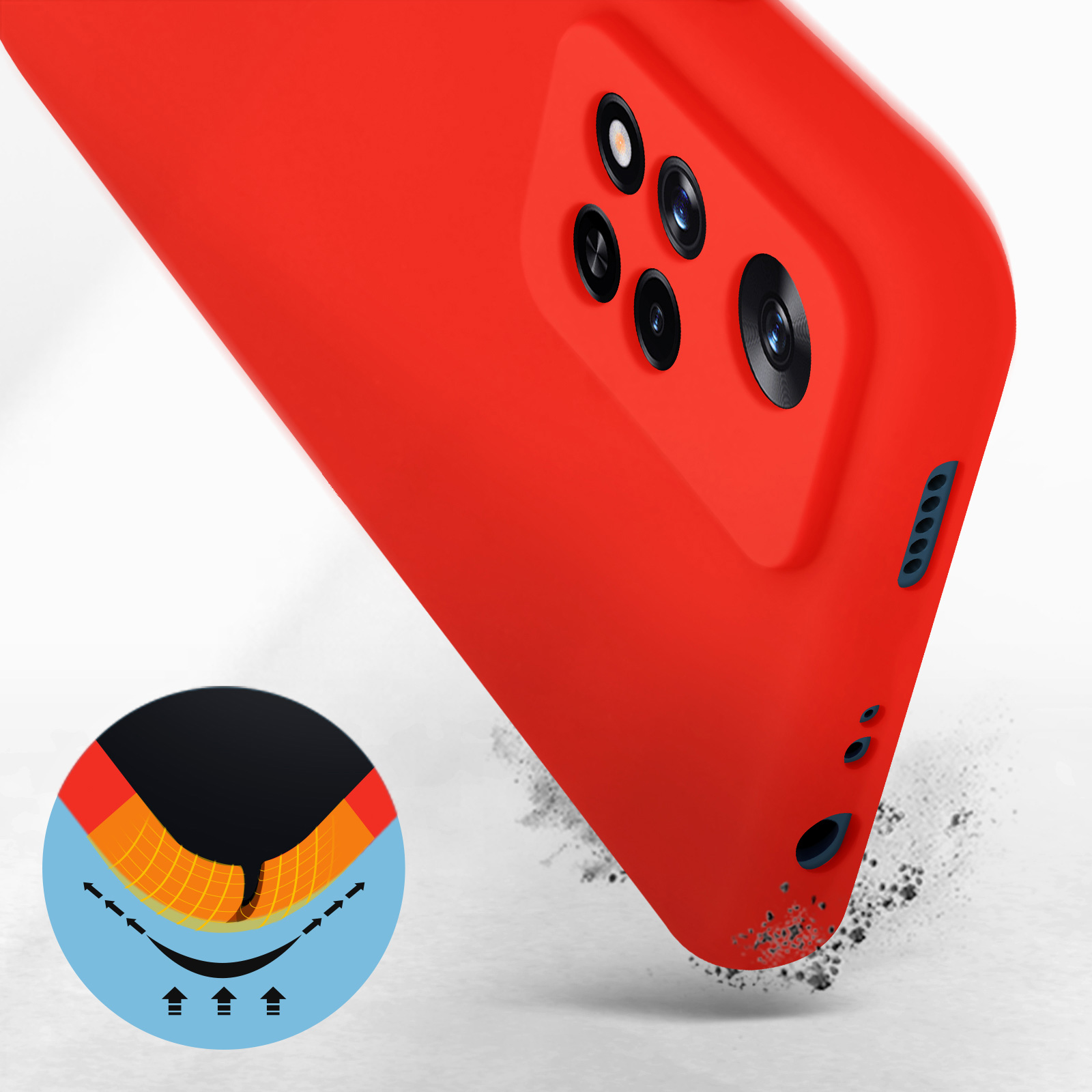 Soft Redmi Handyhülle Rot Pro Plus, 11 Xiaomi, AVIZAR Touch Note Series, Backcover,