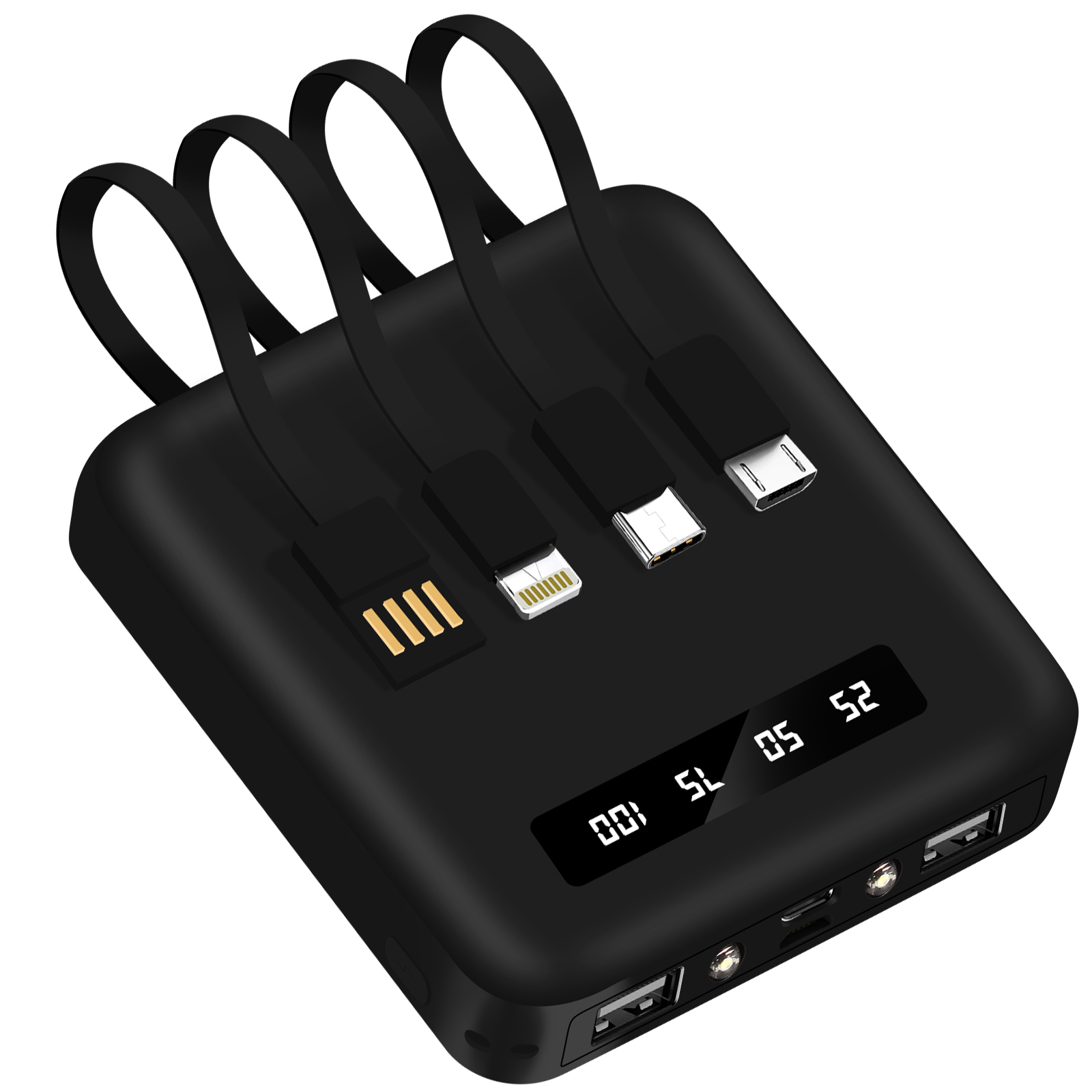 Kabel Powerbank Universal, mit Powerbanks Schwarz AKASHI