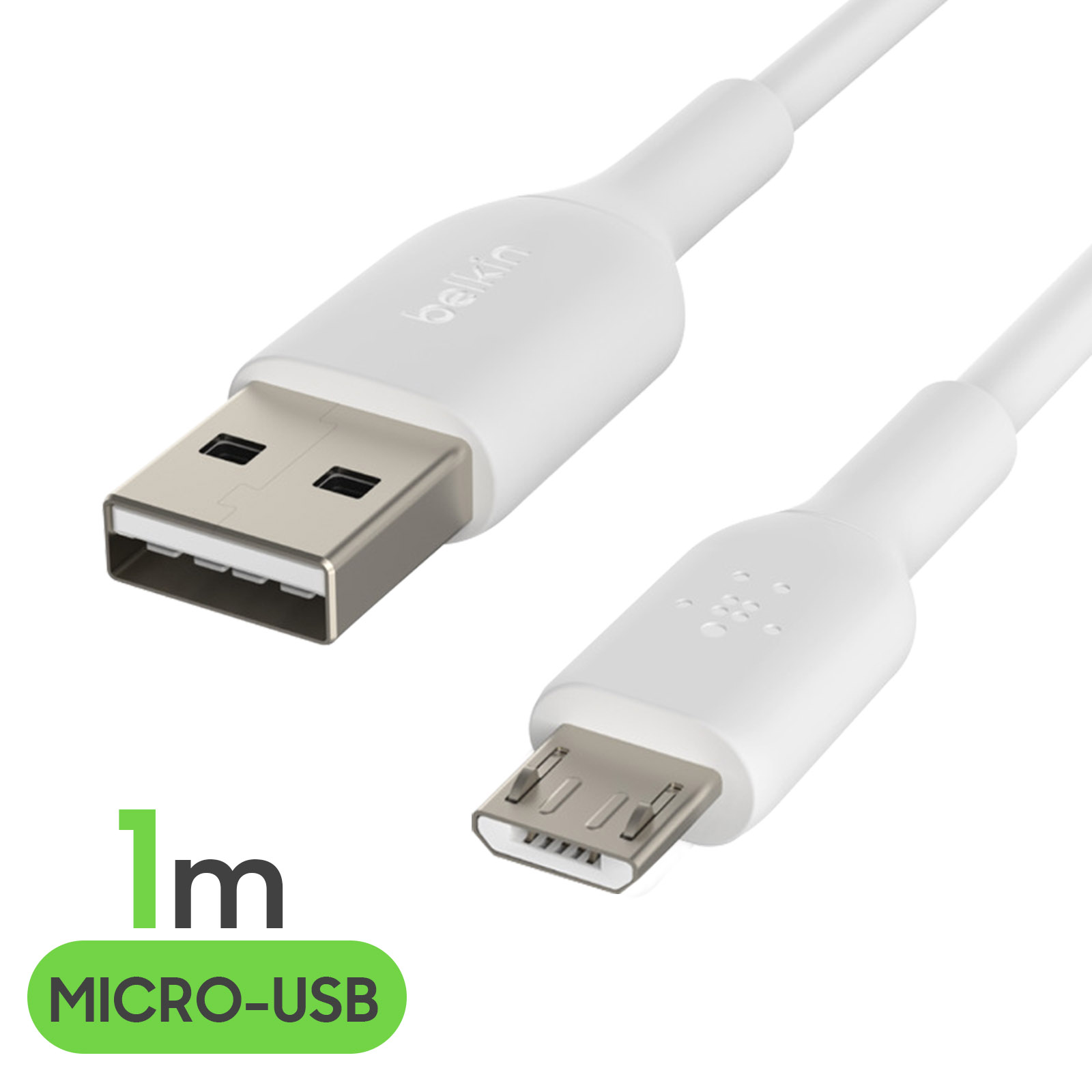 BELKIN 24W Netzteil + Micro-USB Kabel Weiß Ladegerät Universel