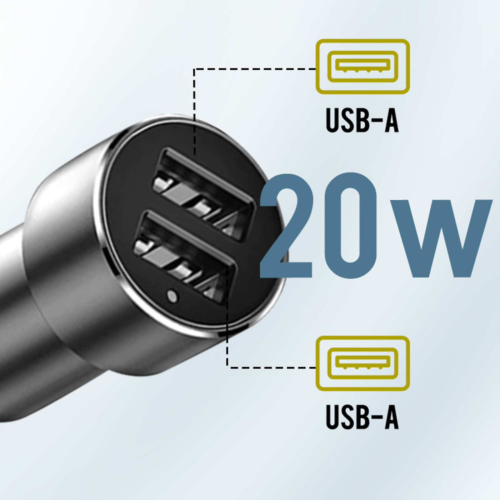 USB Schwarz + BASEUS Ladegerät Zigarettenanzünder Universel, 2x Autoladegerät