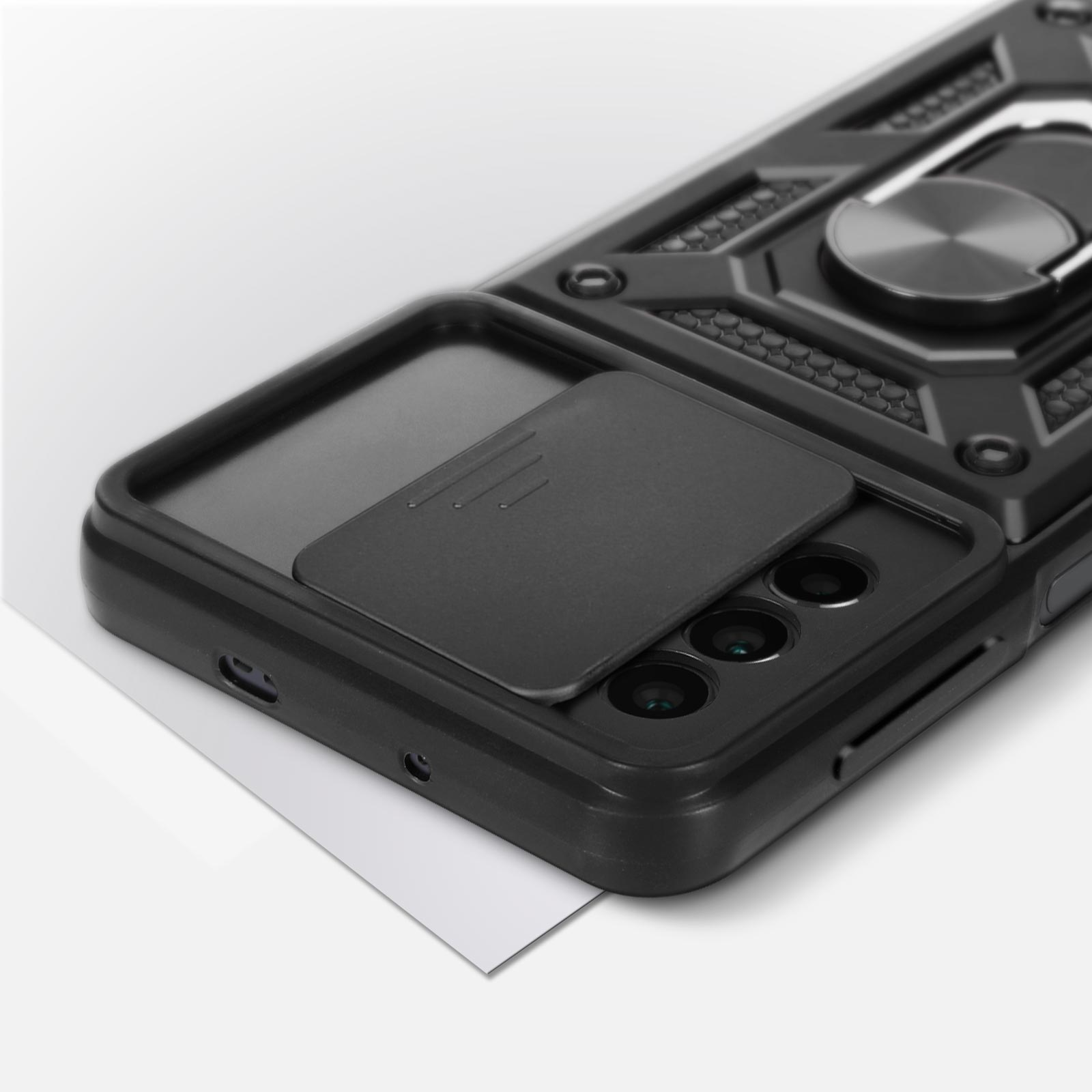 AVIZAR Handyhülle mit Backcover, Schwarz G82, Motorola, Kameraschutz Series, Moto