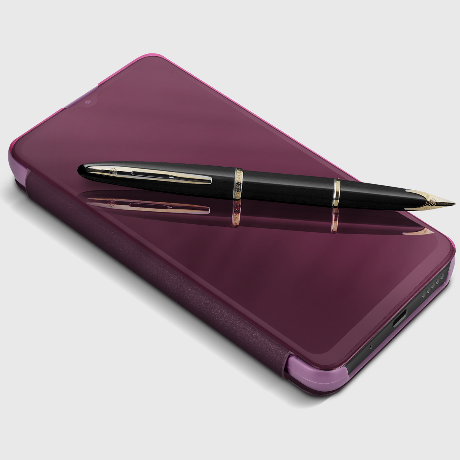 Spiegeleffekt Redmi 10C, Series, Violett Xiaomi, AVIZAR Bookcover,