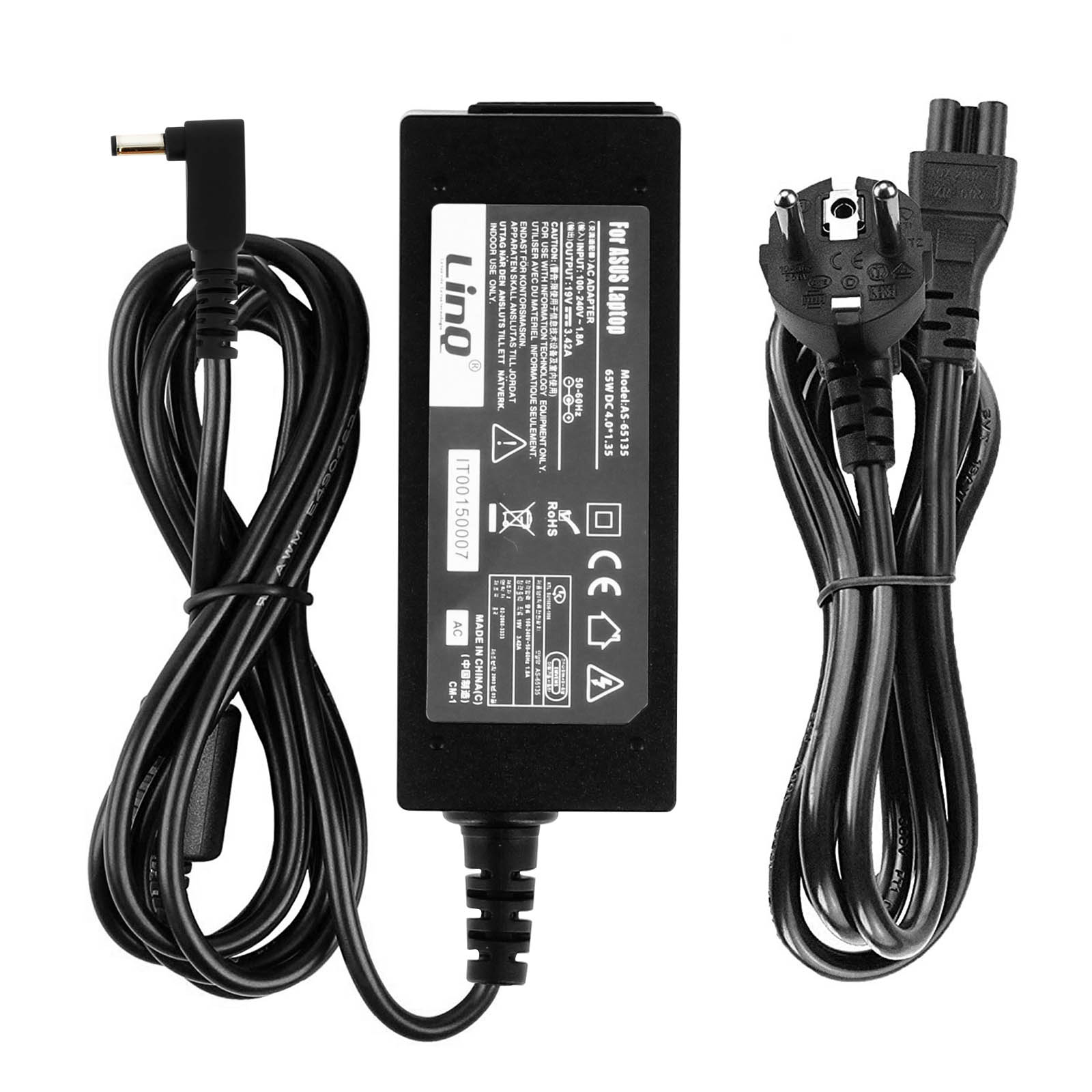 LINQ AS65135 Universal, Schwarz Wand-Ladegerät Netzteil, PC-Ladegerät 3.42A